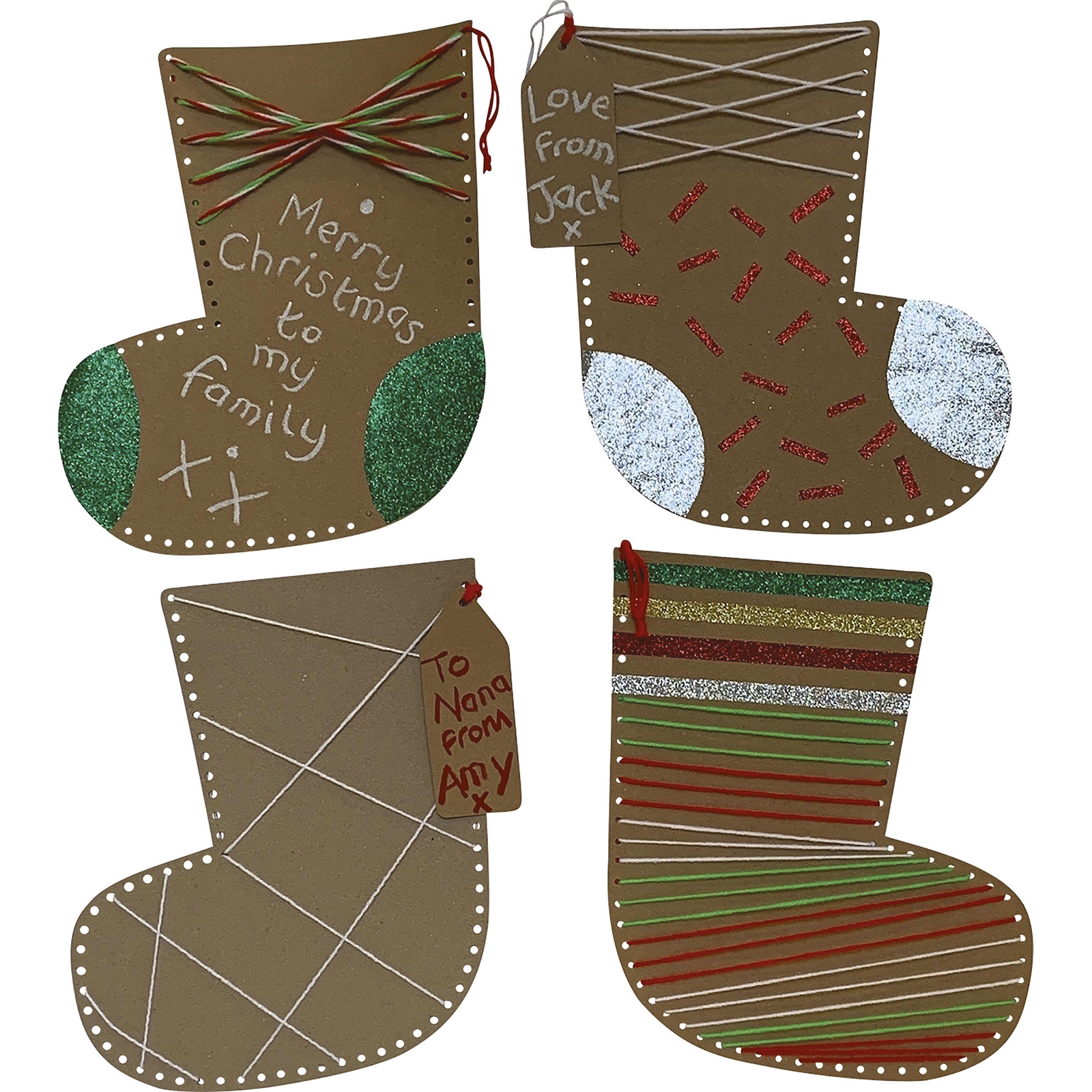 Stitch A Stocking With Glitter Paper P30