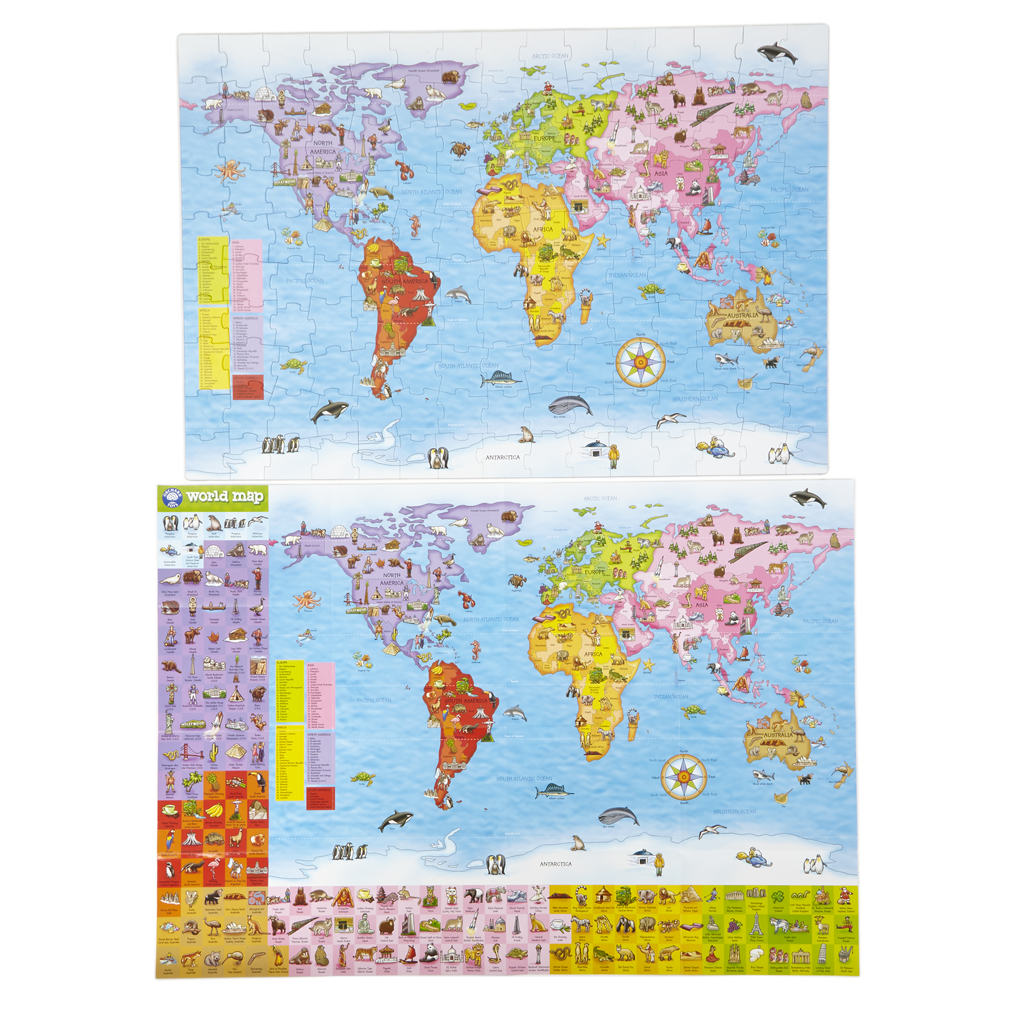 World Map Puzzle and Poster - HE1659358 | Hope Education