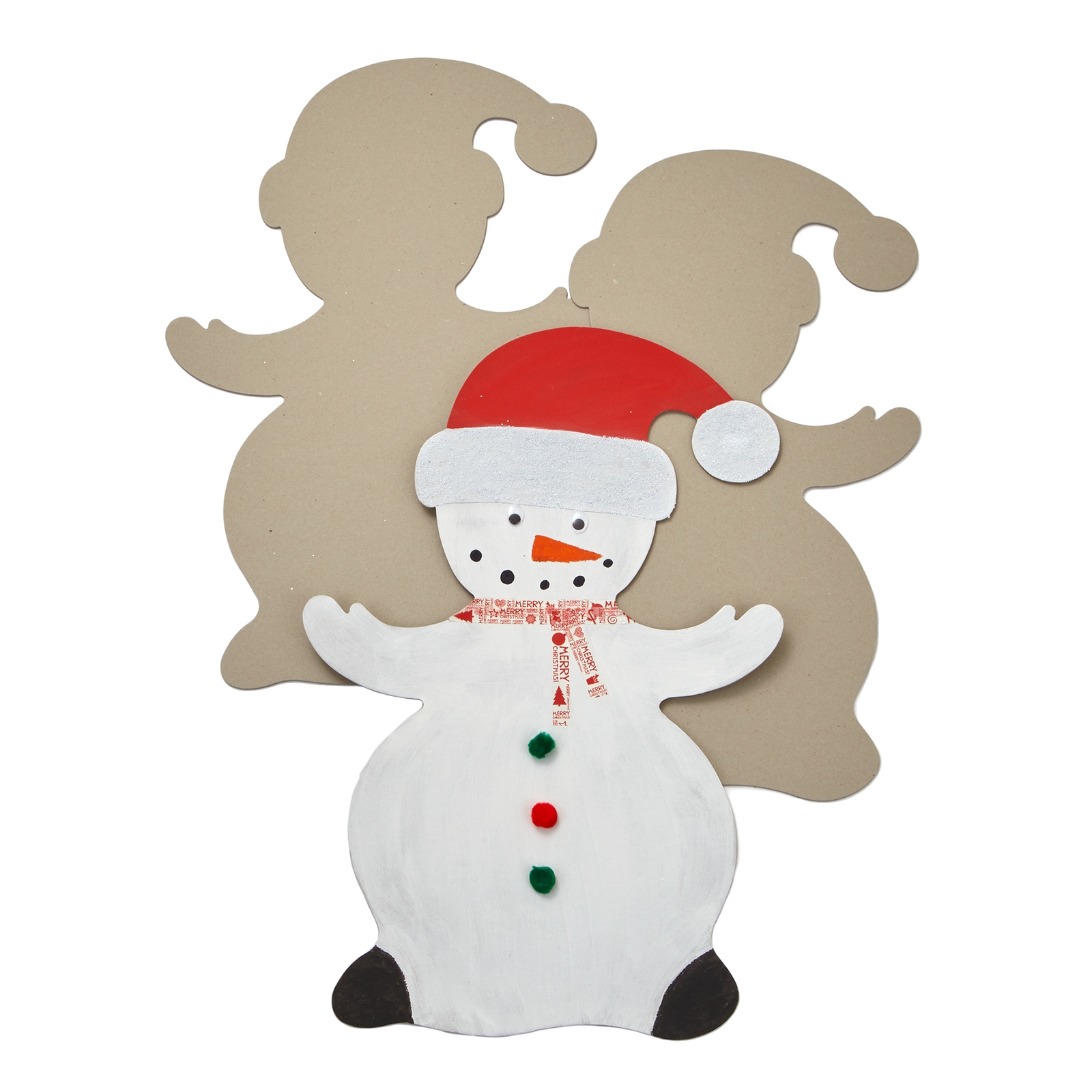 Giant Display Greyboard Snowmen Shapes - 60 x 40cm - Pack of 3