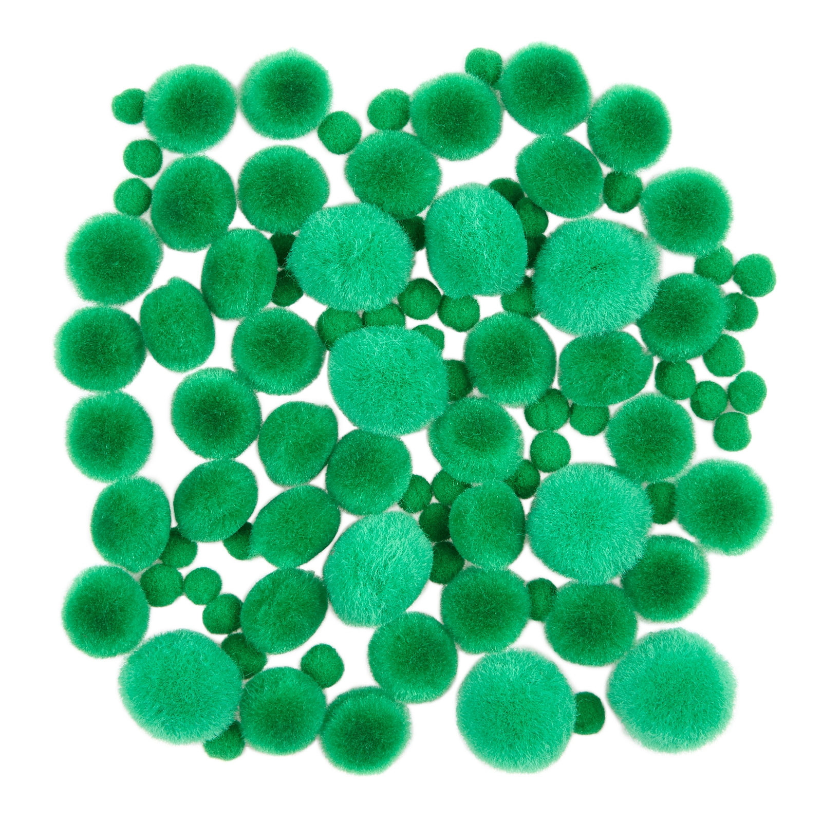Classmates Mini Pom Poms - Green Pack x 100