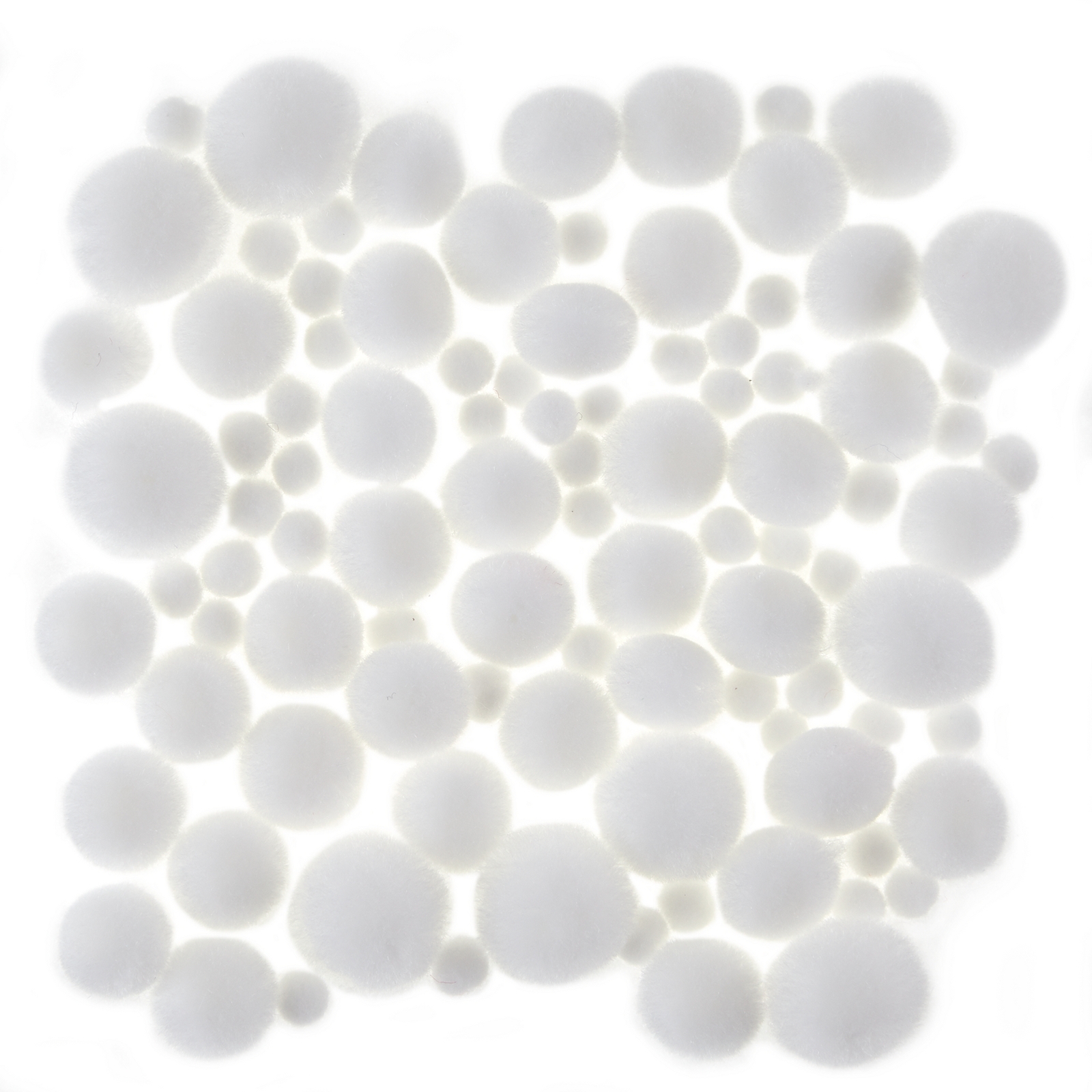 Classmates Mini Pom Poms - White - Pack x 100