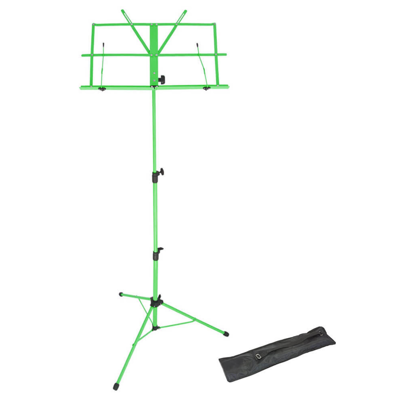 Foldaway Adjustable Music Stand - Green
