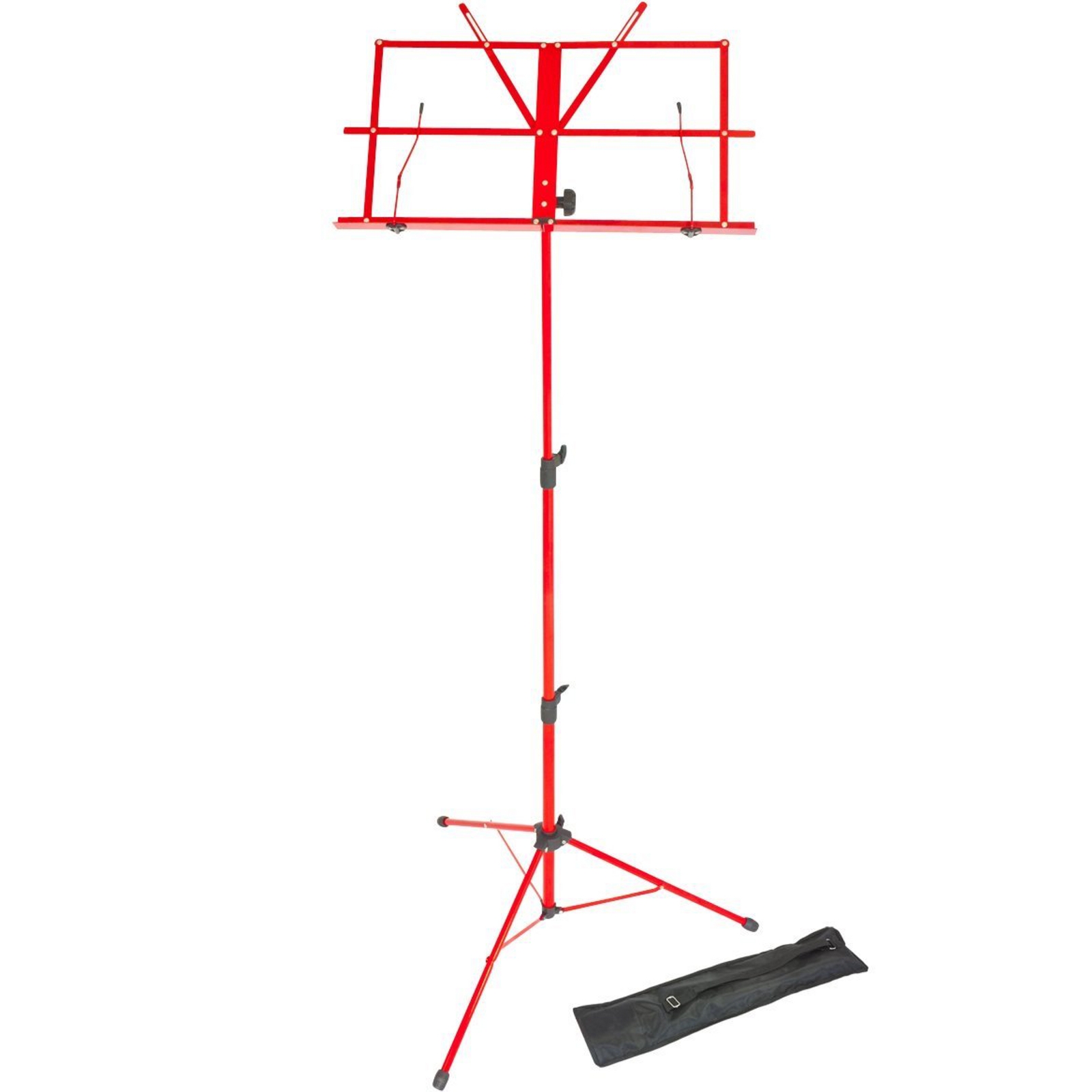 Foldaway Adjustable Music Stand - Red