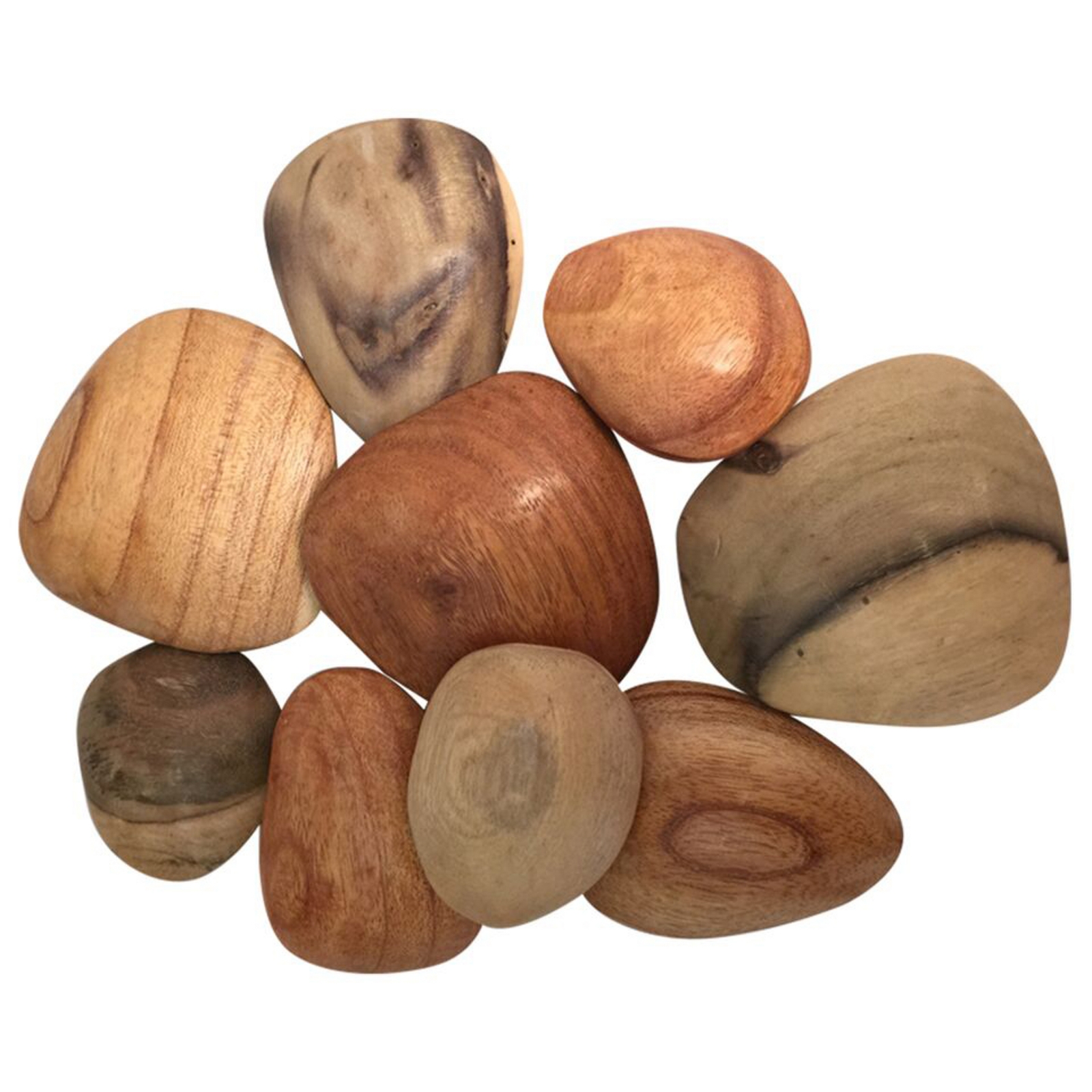 Assorted Tactile Wooden Pebbles