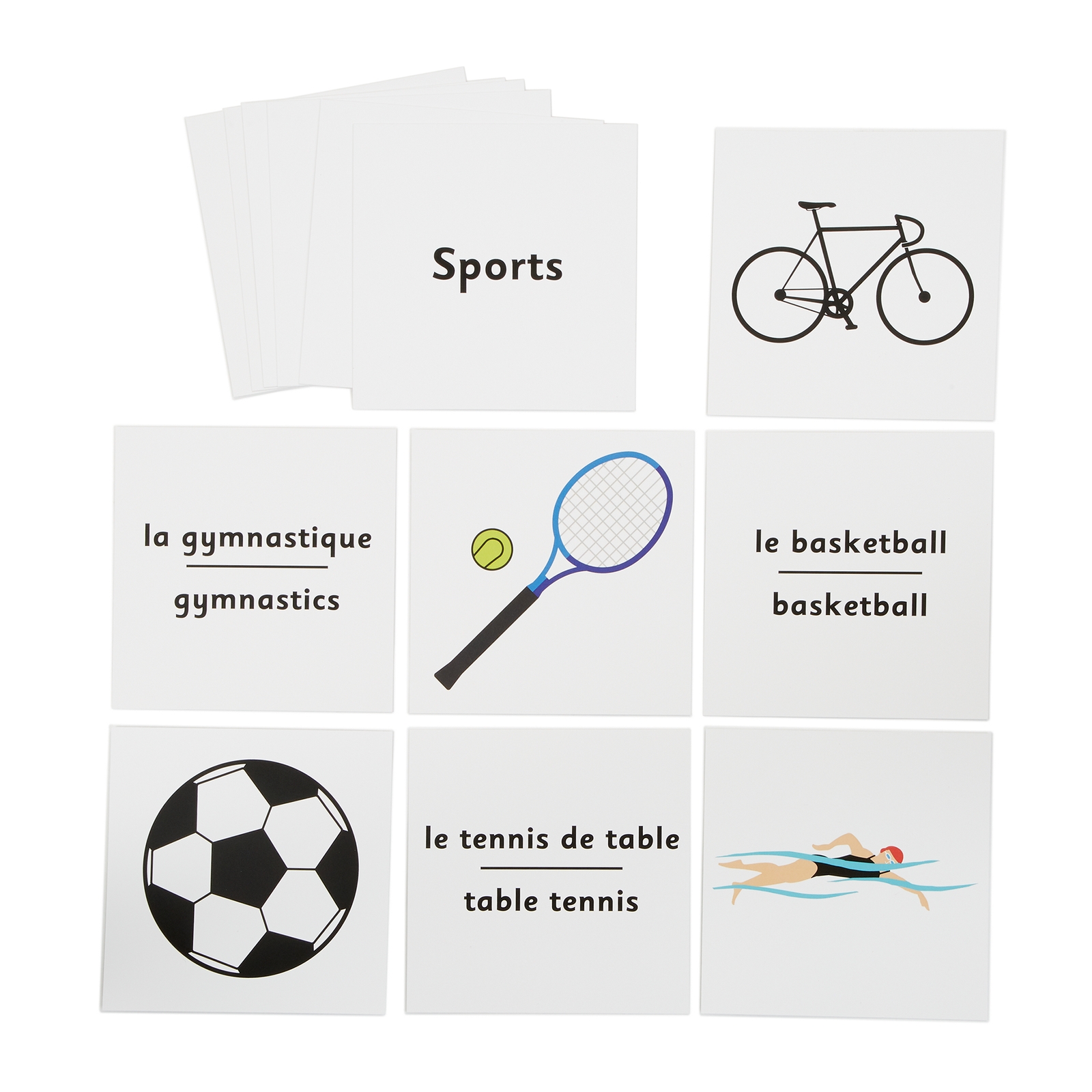 French Dice Cards - Sports
