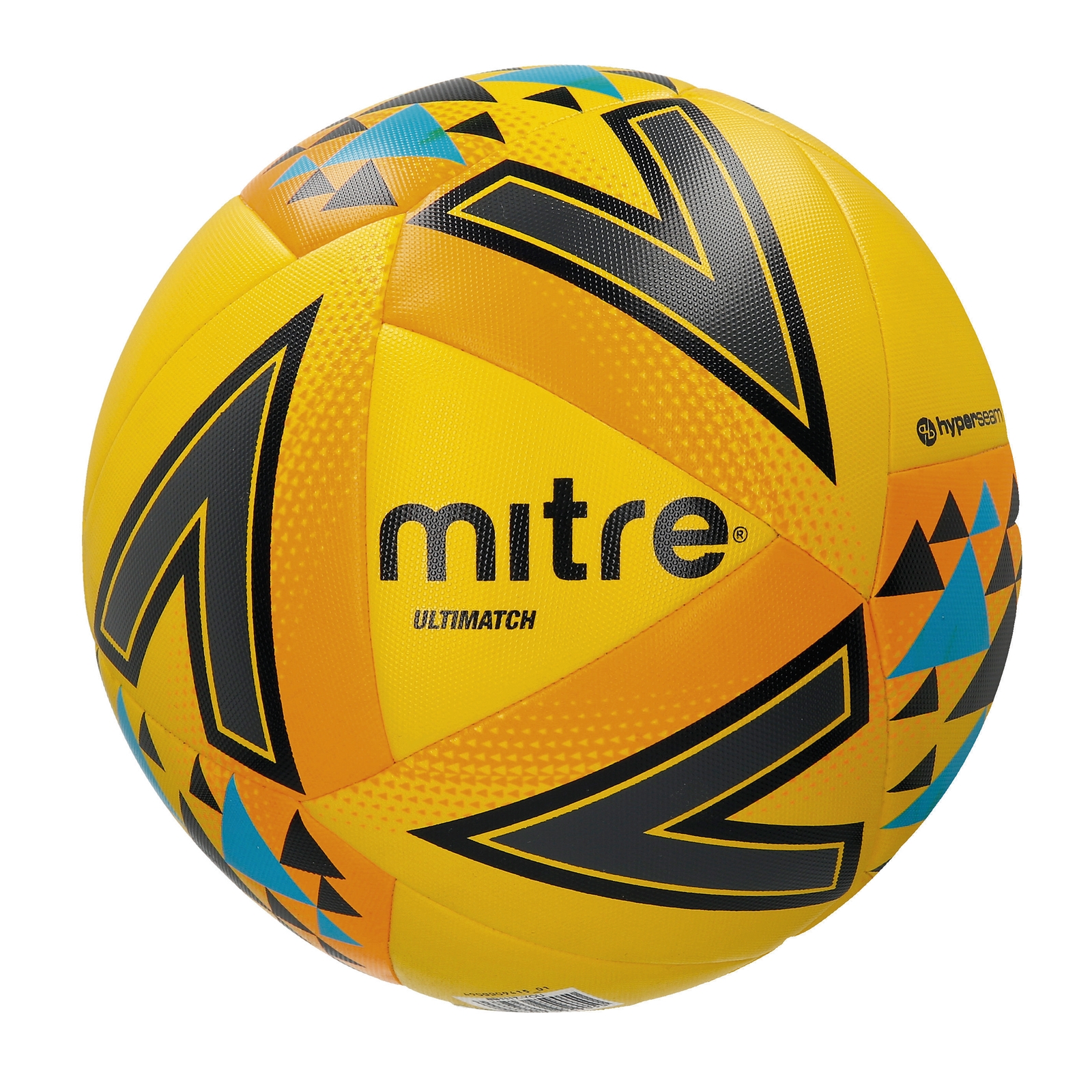 Mitre Ultimatch Football - Size 3 - Yellow/Orange/Blue - Pack of 12 with Storage Bag