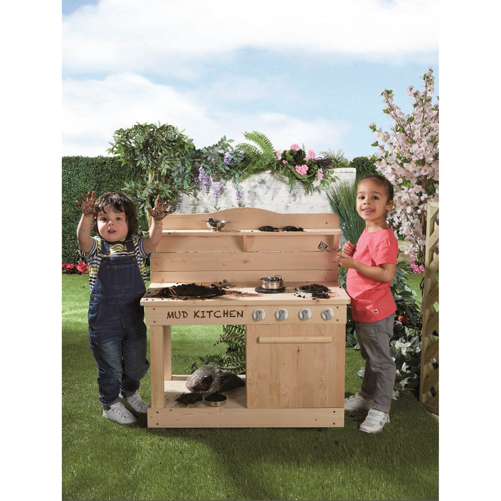 Outdoor Wooden Mud Kitchen