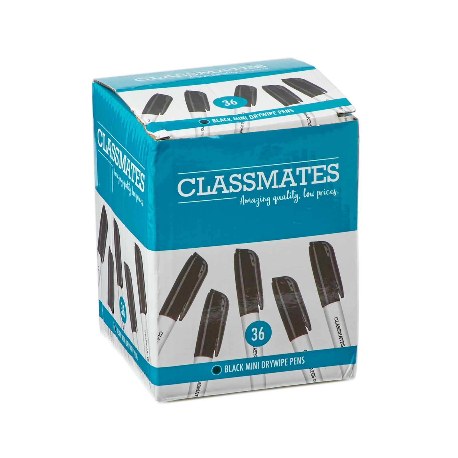 Classmates Mini Whiteboard Pens Black, Bullet Tip Pack of 36 Hope