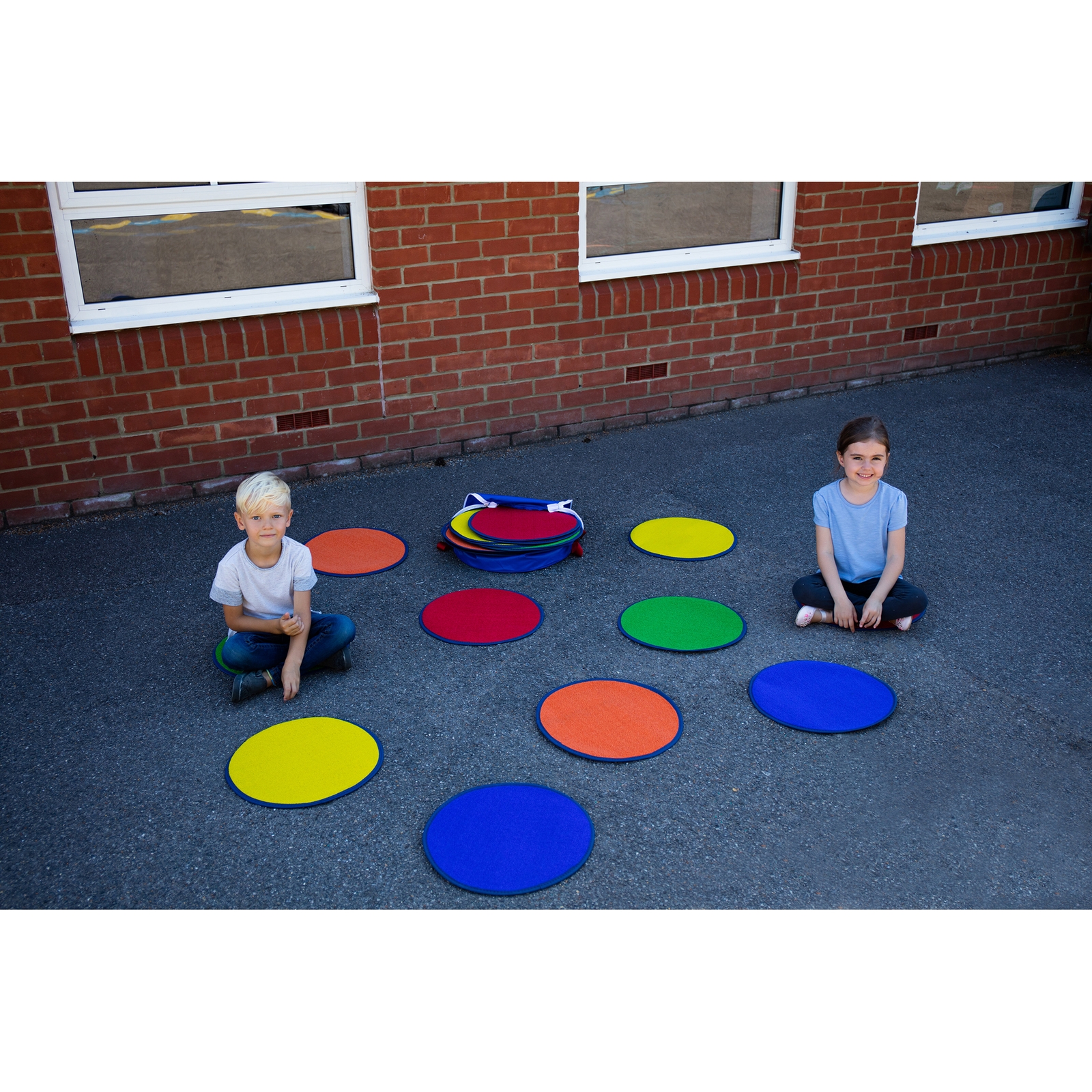 Rainbow Circle Outdoor Mats