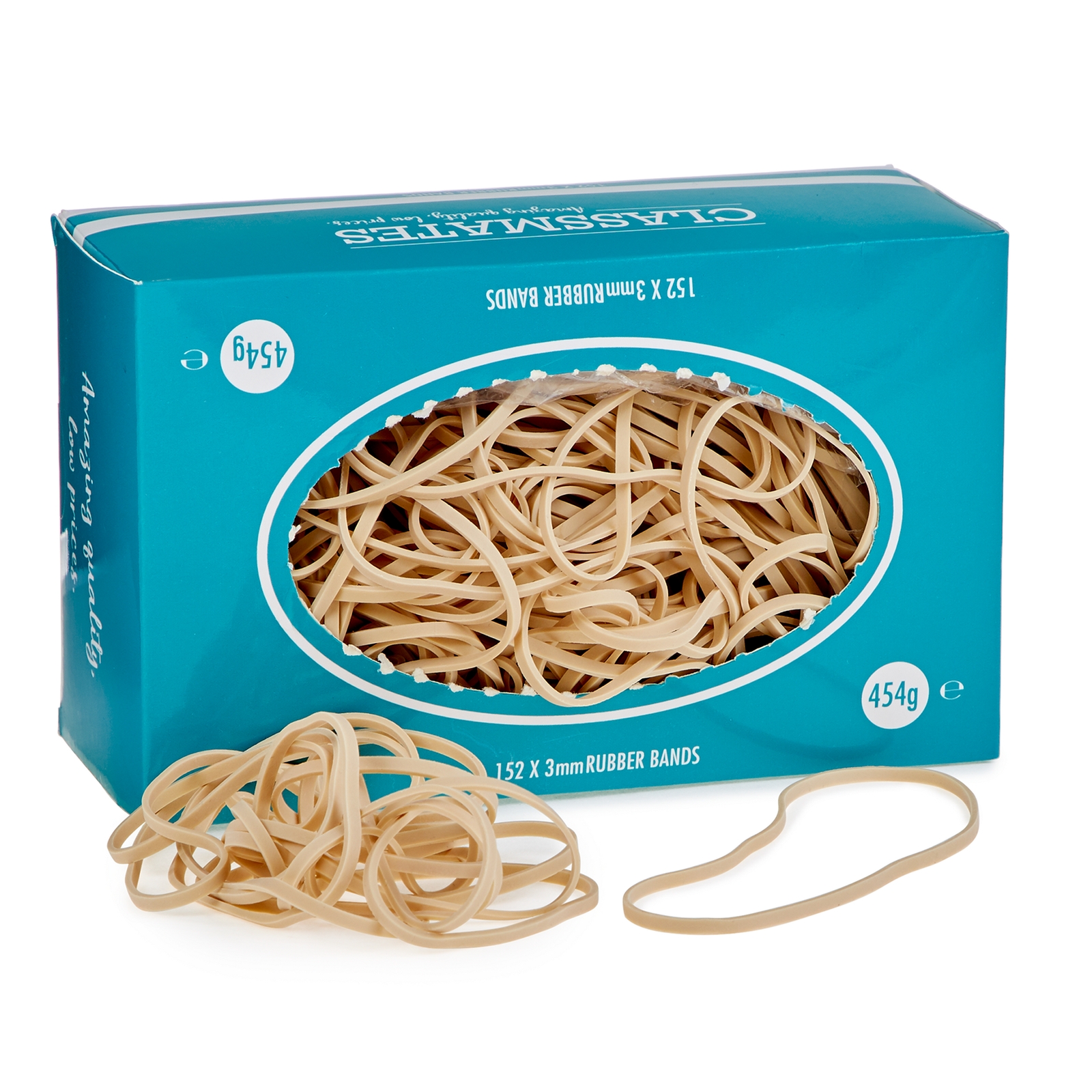 Classmates Rubber Bands 454g 76mm (Warning: May Contain Natural Rubber Latex)