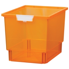 Quad Storage Tray Crystal Neon Orange