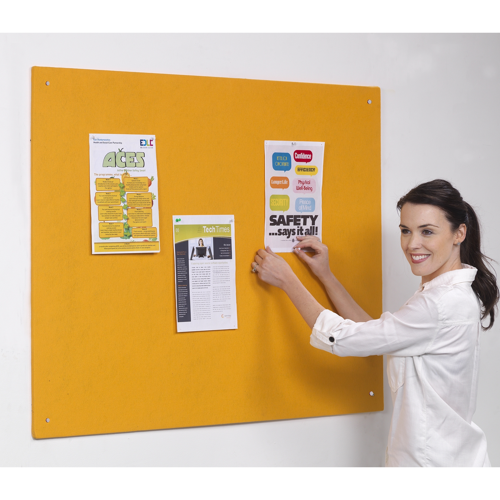 Accents UnFramed Noticeboard 1800x1200mm Lavender