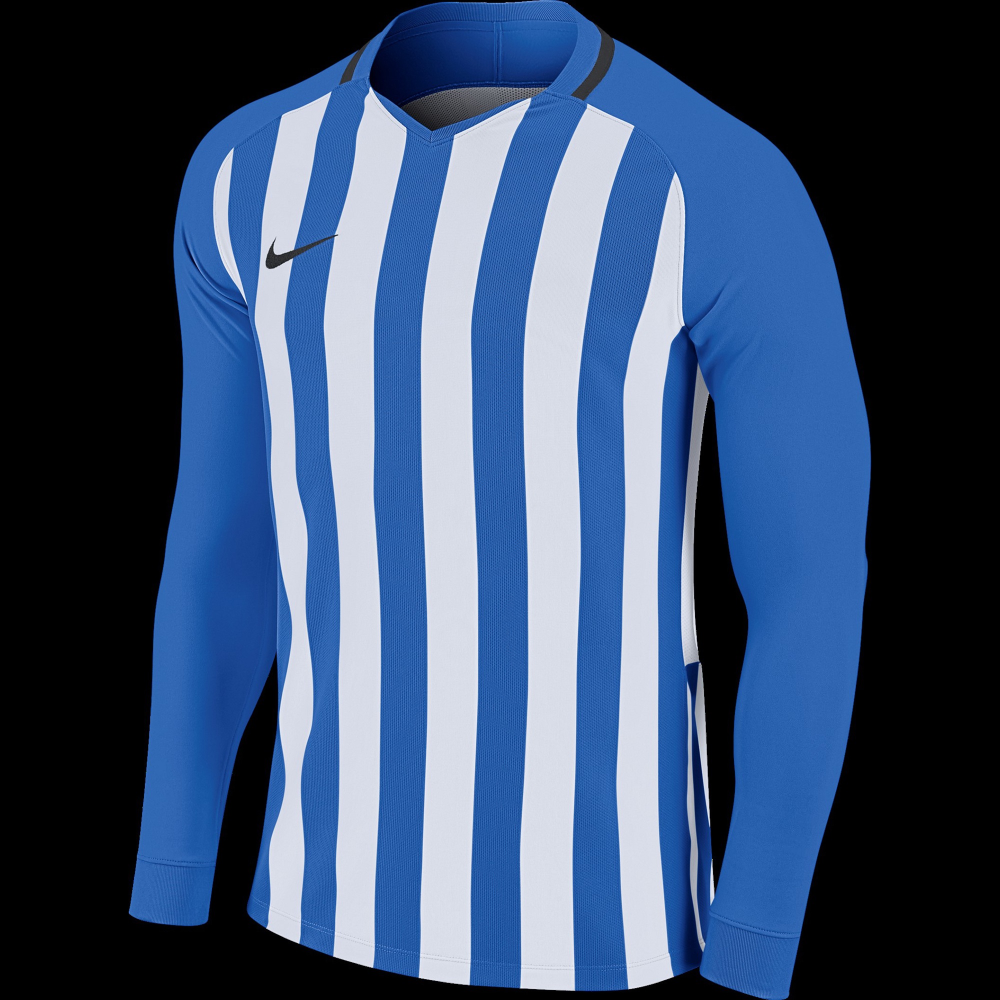 nike blue and white striped football shirt