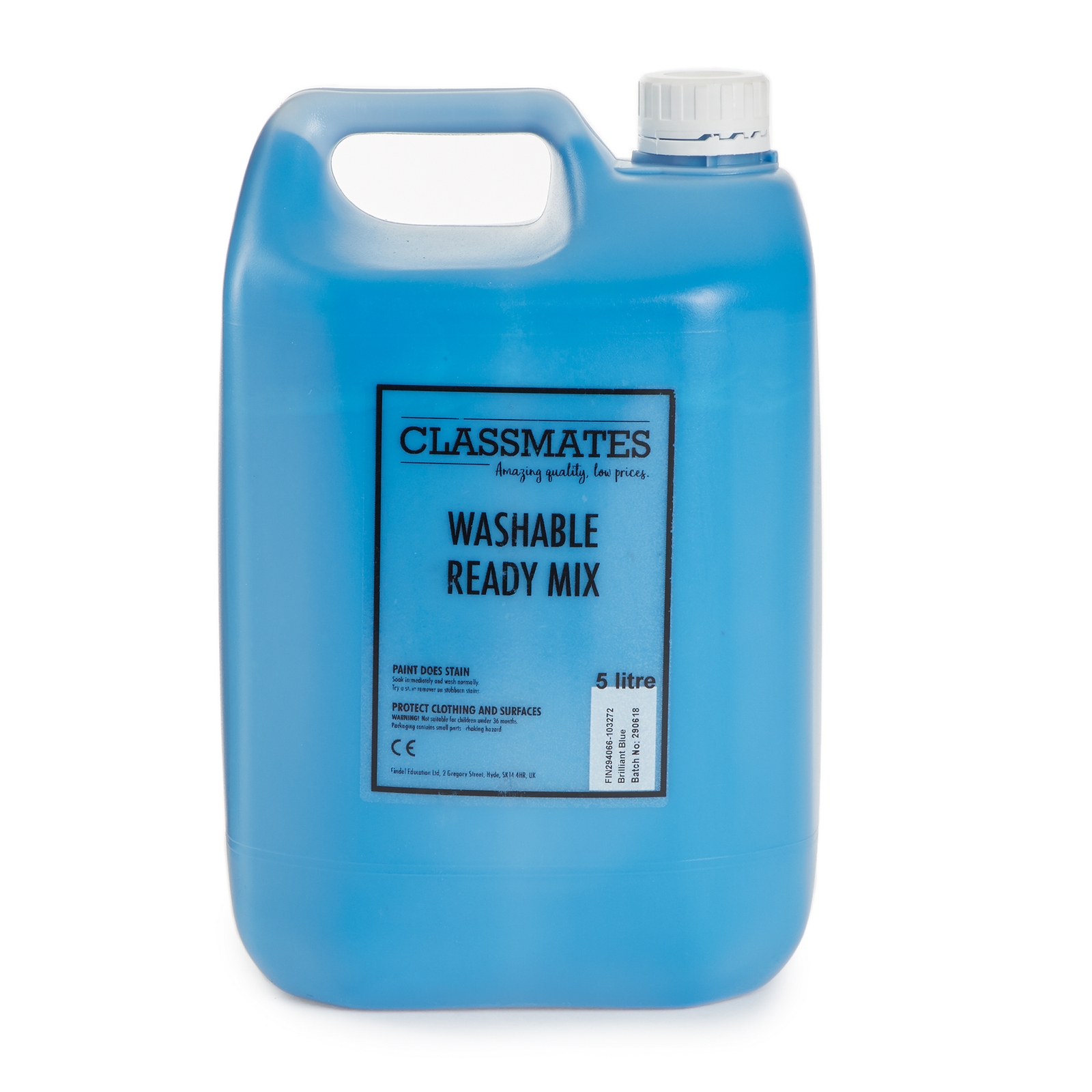 Classmates Washable Blue Ready Mixed Paint - 5 Litre - Each