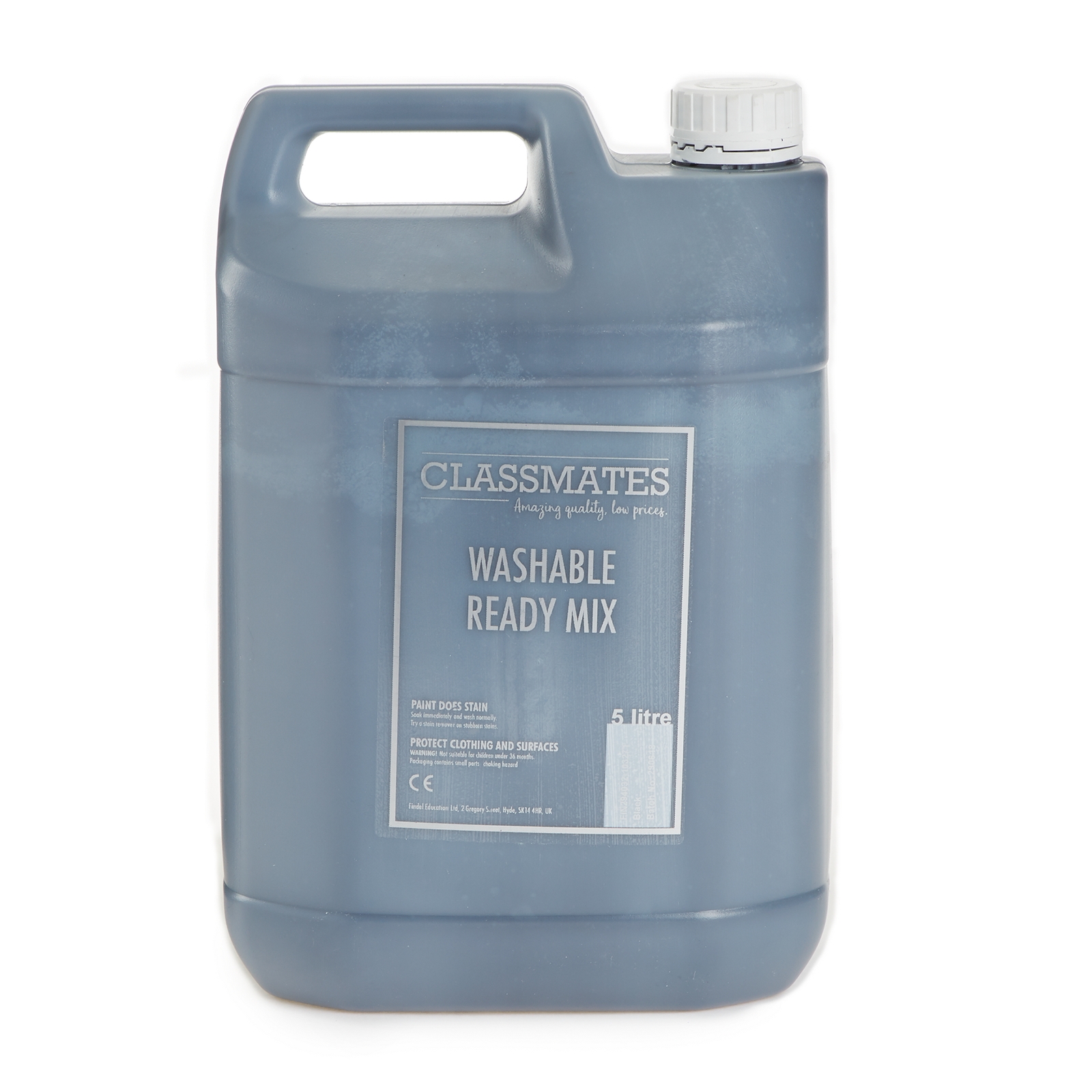 Classmates Washable Black Ready Mixed Paint - 5 Litre - Each