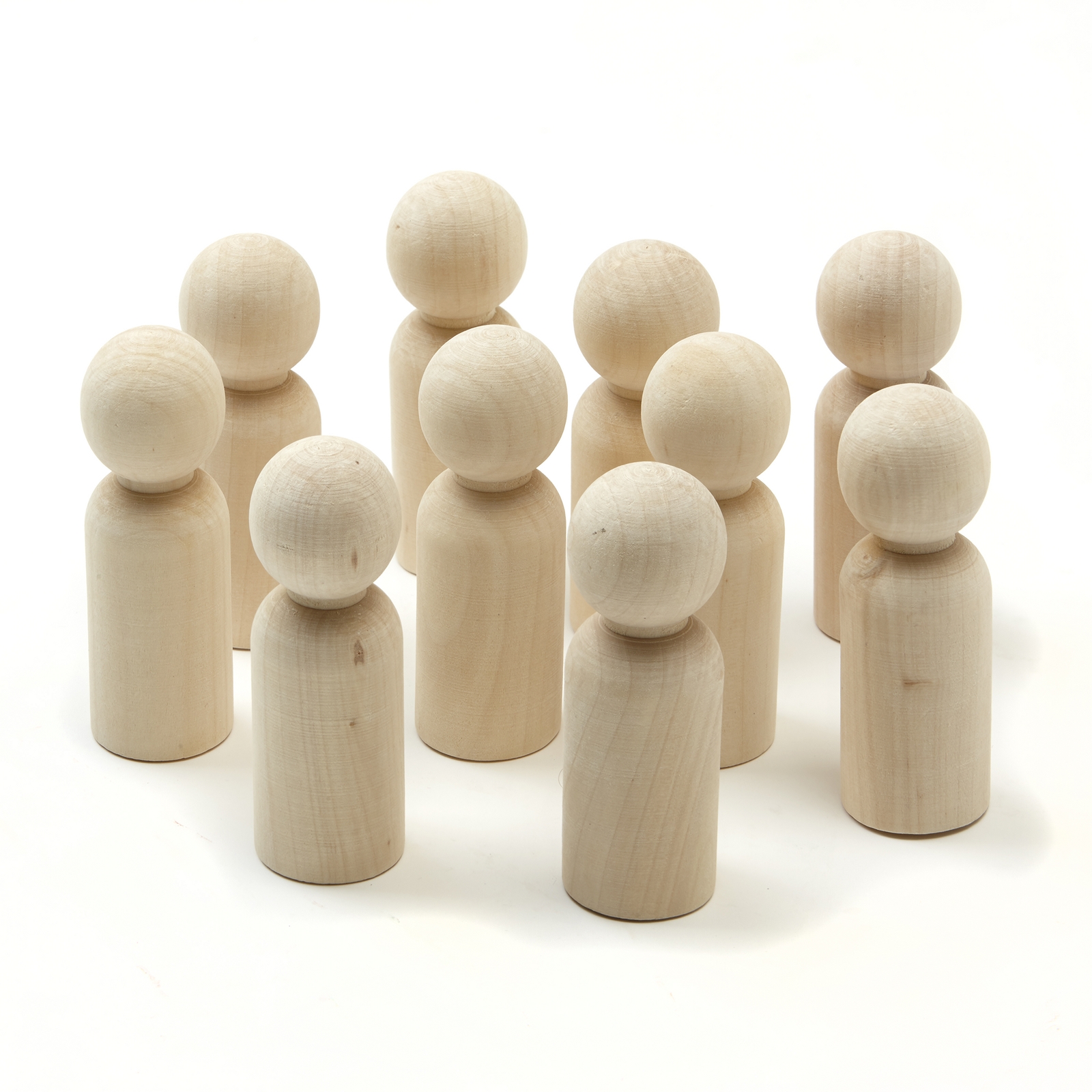 Wooden Peg People - Large - Pack of 10