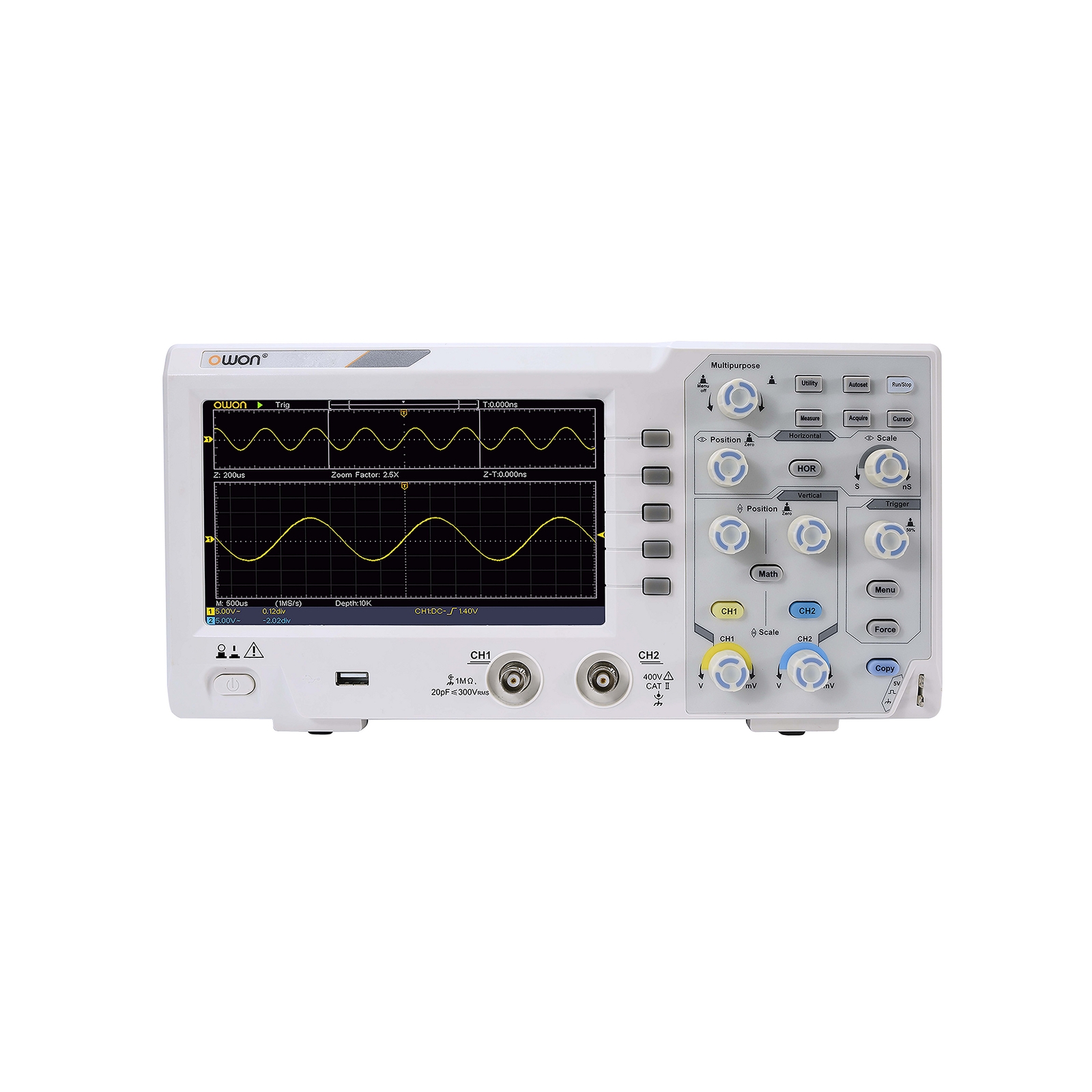 Owon SDS1022 Digital Oscilloscope - Dual Channel  20MHz