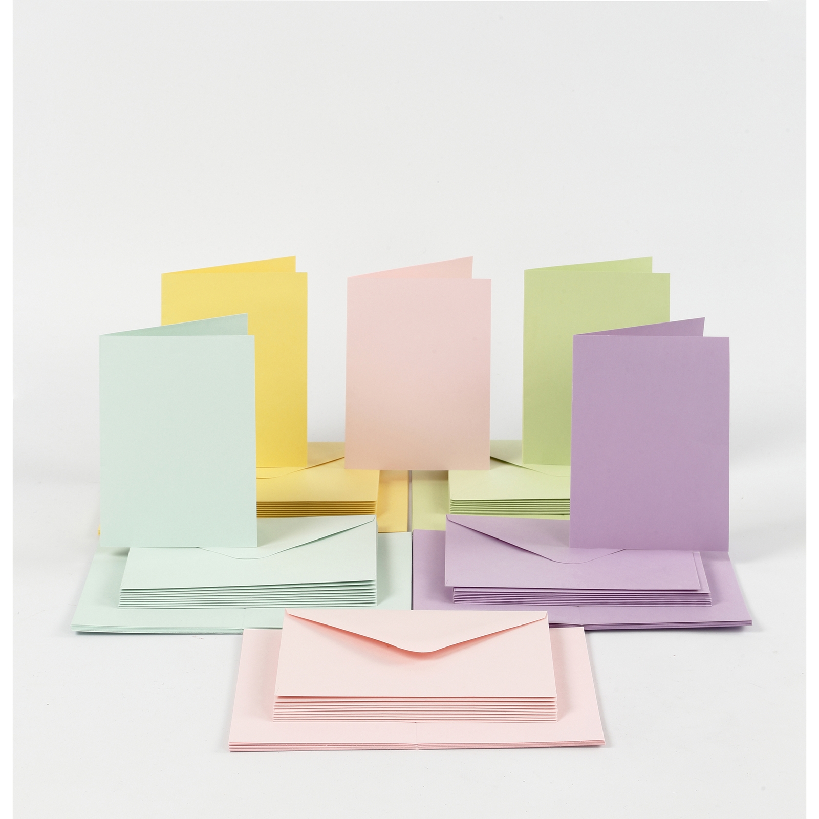 Pastel Card and Envelope Pack - Assorted - Pack of 50