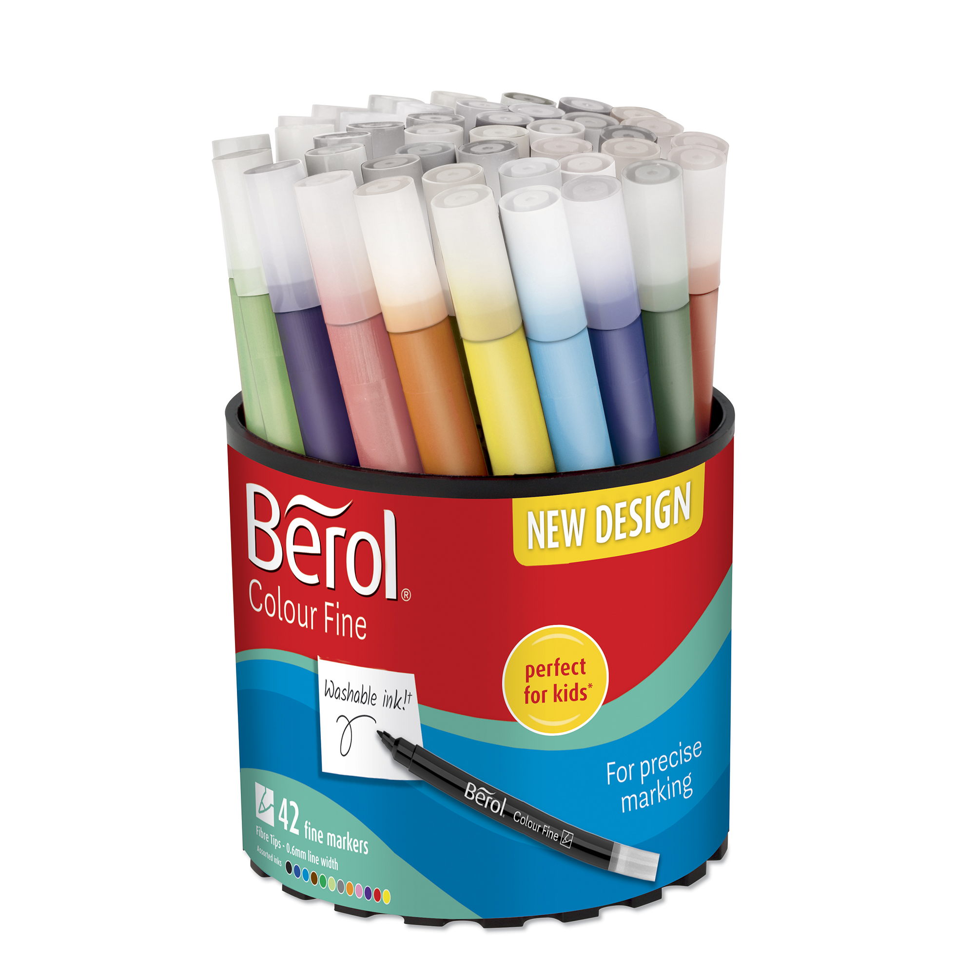 HC1774068 - Berol® Colour Fine Pens - Assorted Tub of 42 | Findel ...