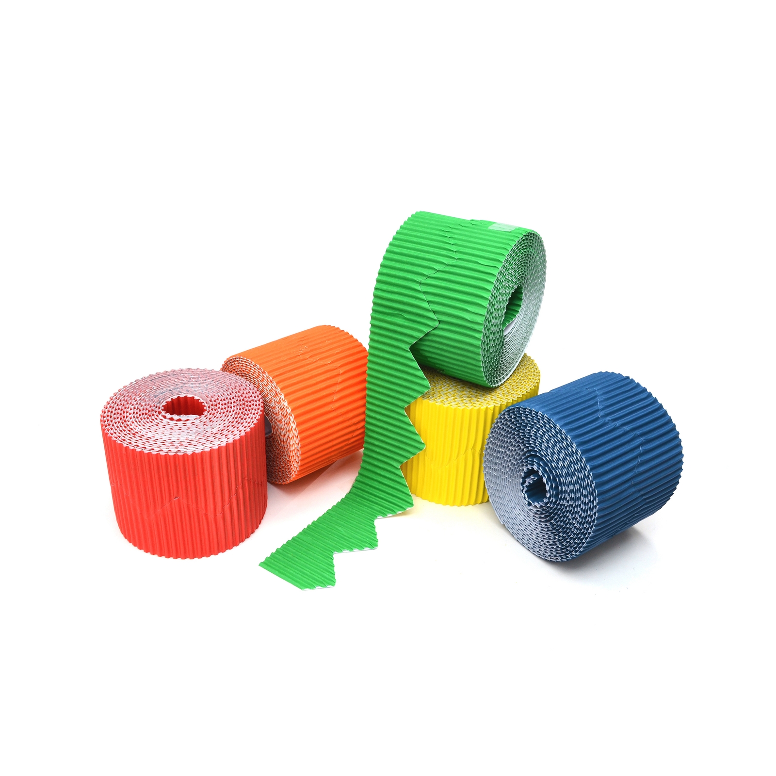 Zig Zag Corrugated Border Rolls - 57mm x 5m - Assorted - Pack of 10