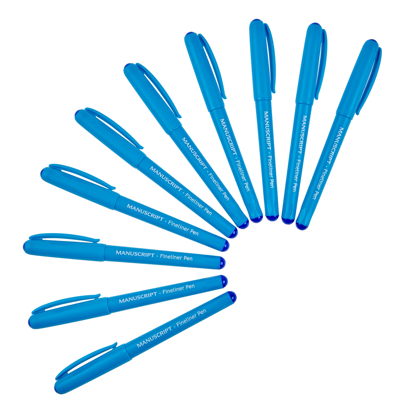 Manuscript Fineliner Pen - Blue, Pack of 10