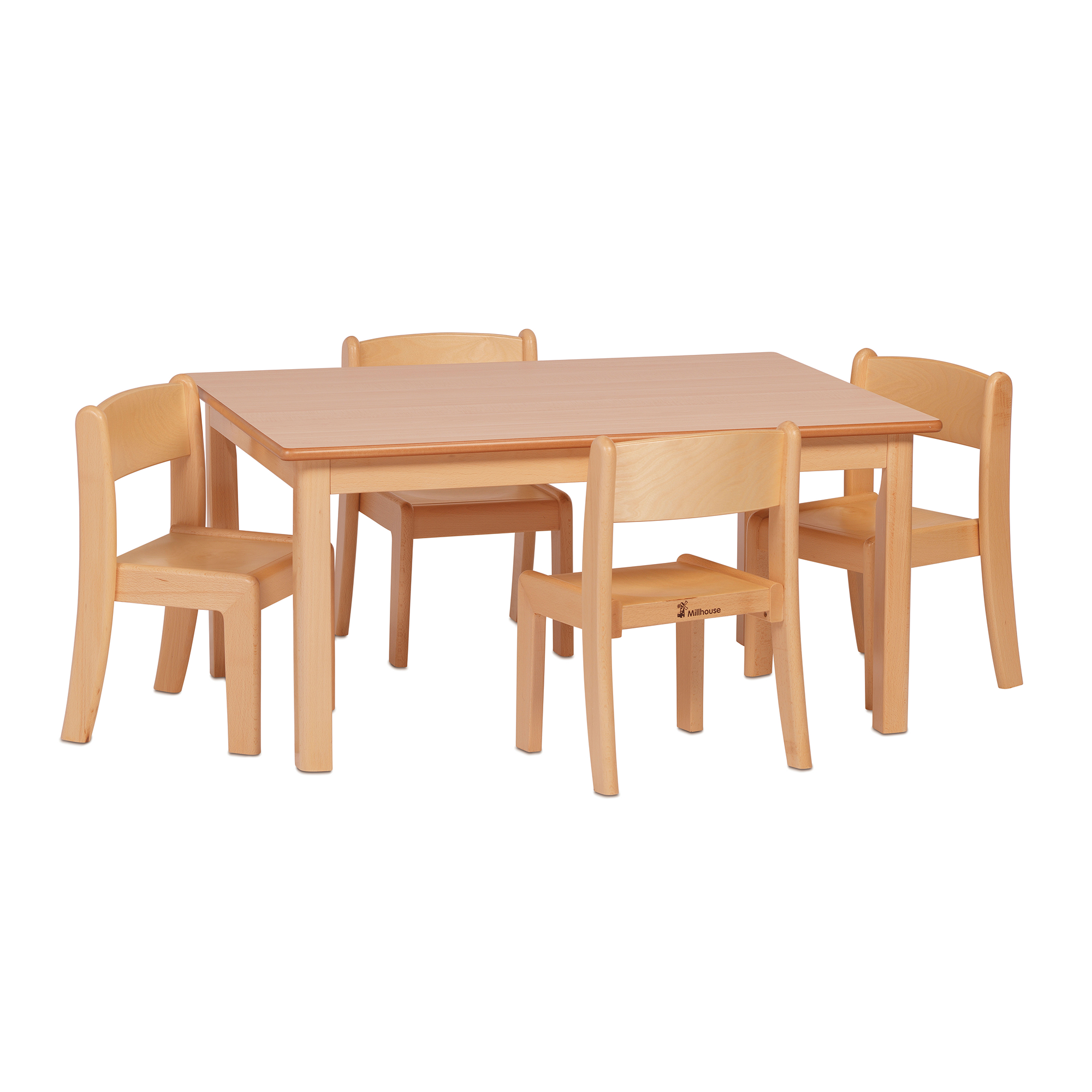 Table 53cm 4 Chairs 31cm