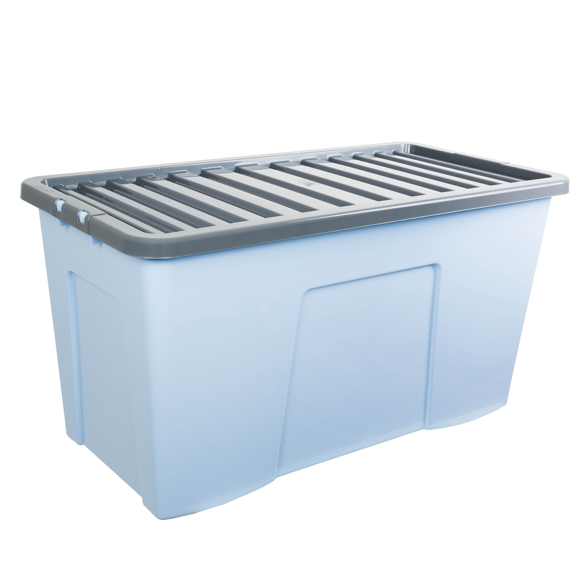 110 Litre Box And Lid - Blue/Steel