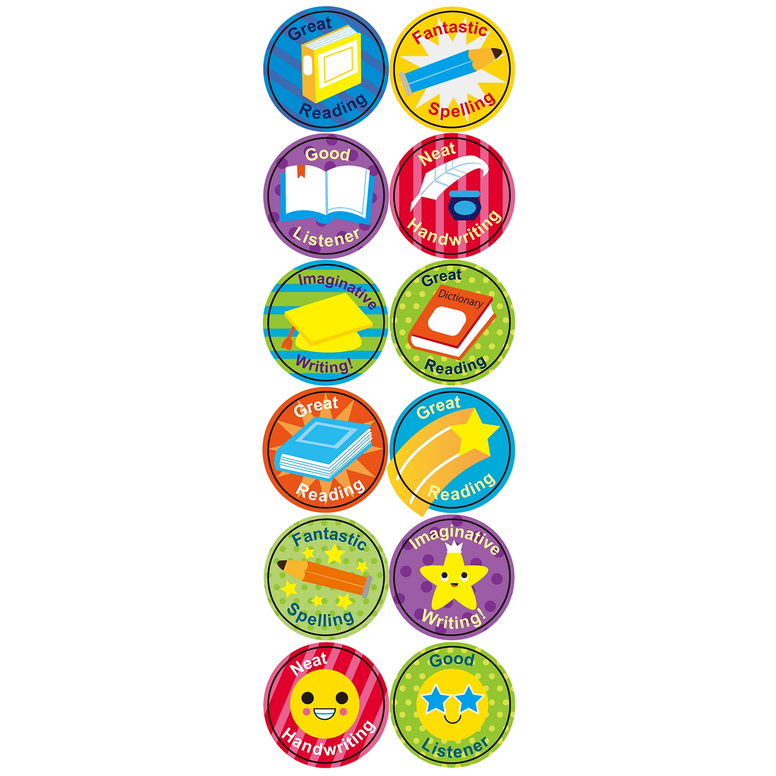 Literacy Stickers 24mm