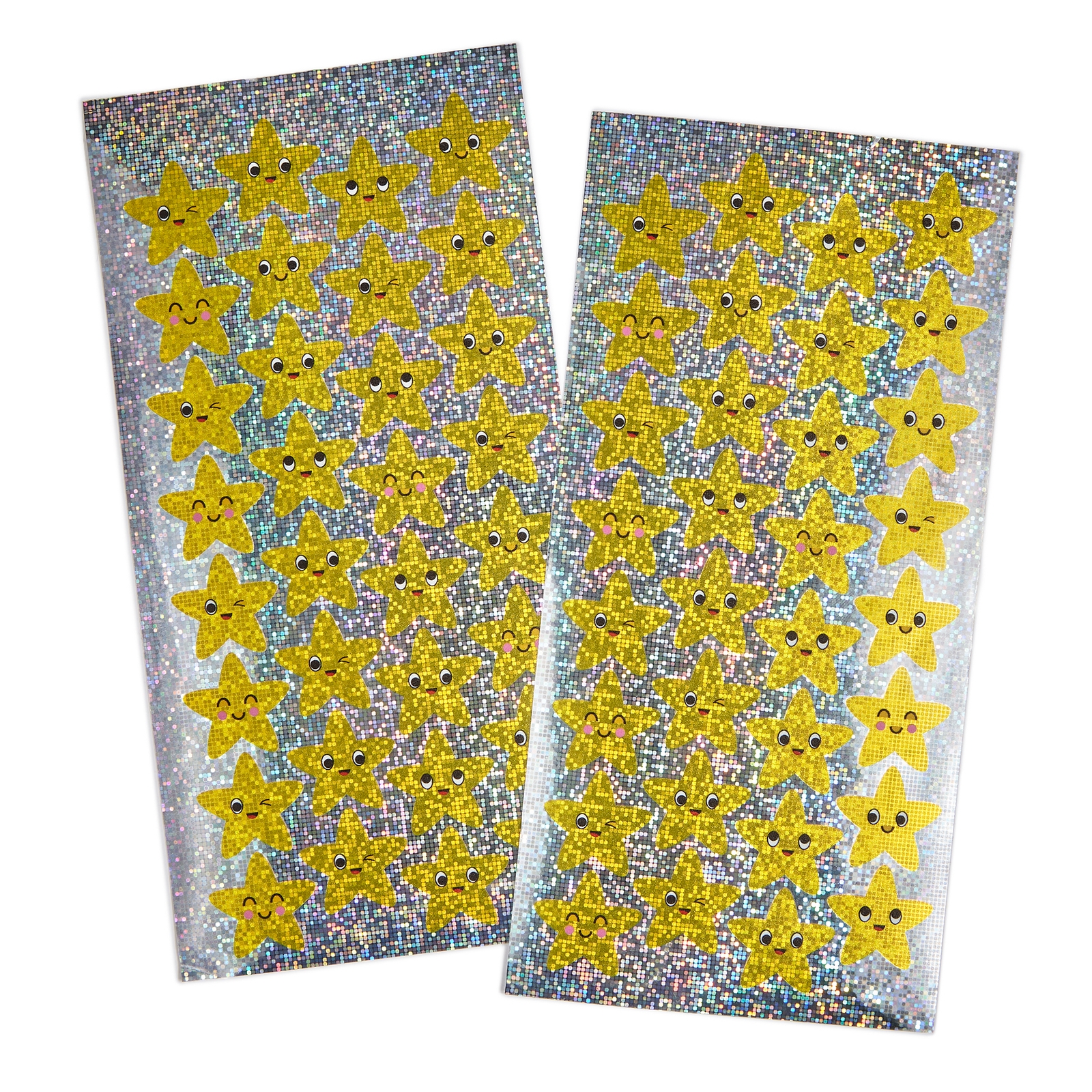 Gold Sparkly Star Shape Stickers 22mm