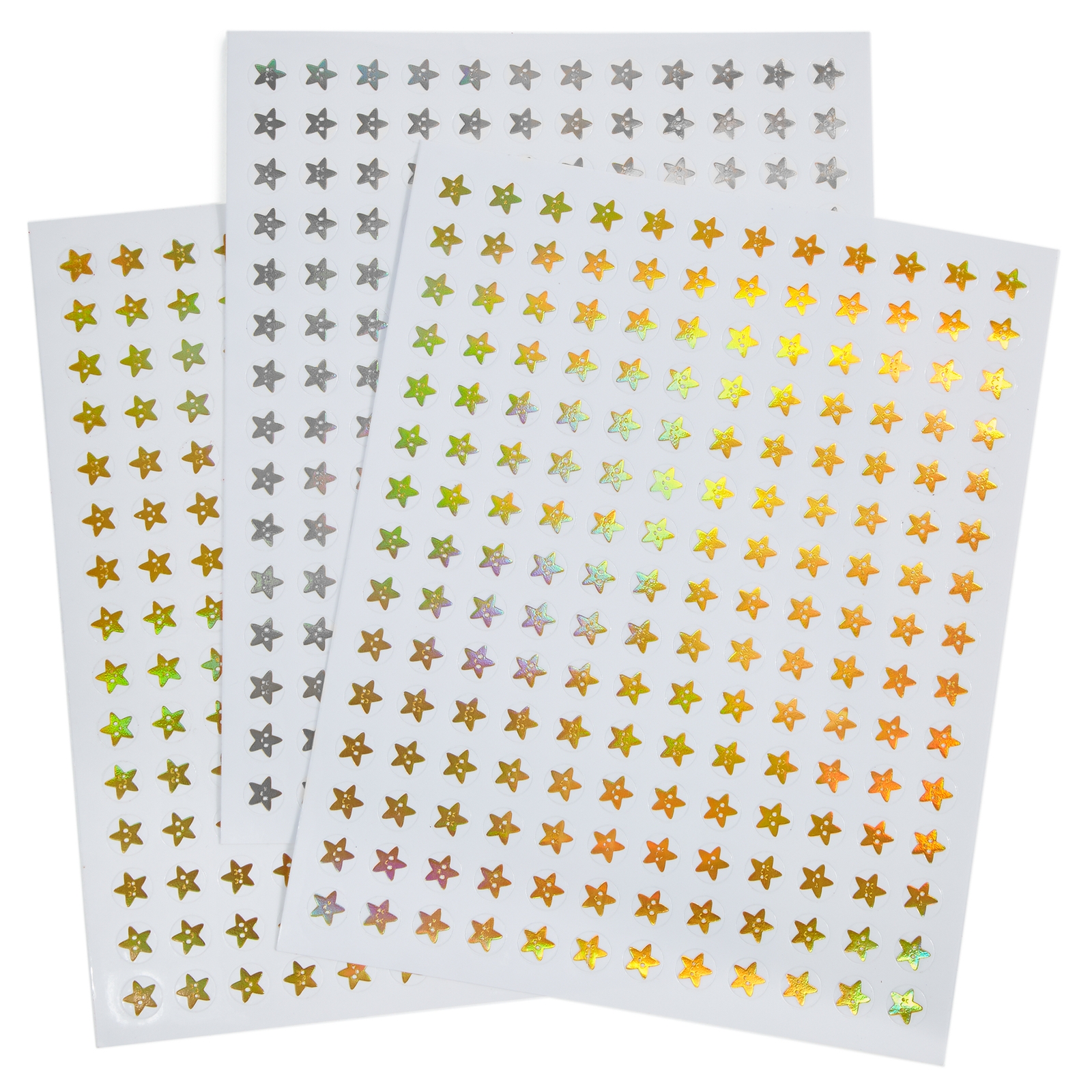 Smiling Star Metallic Stickers 10mm