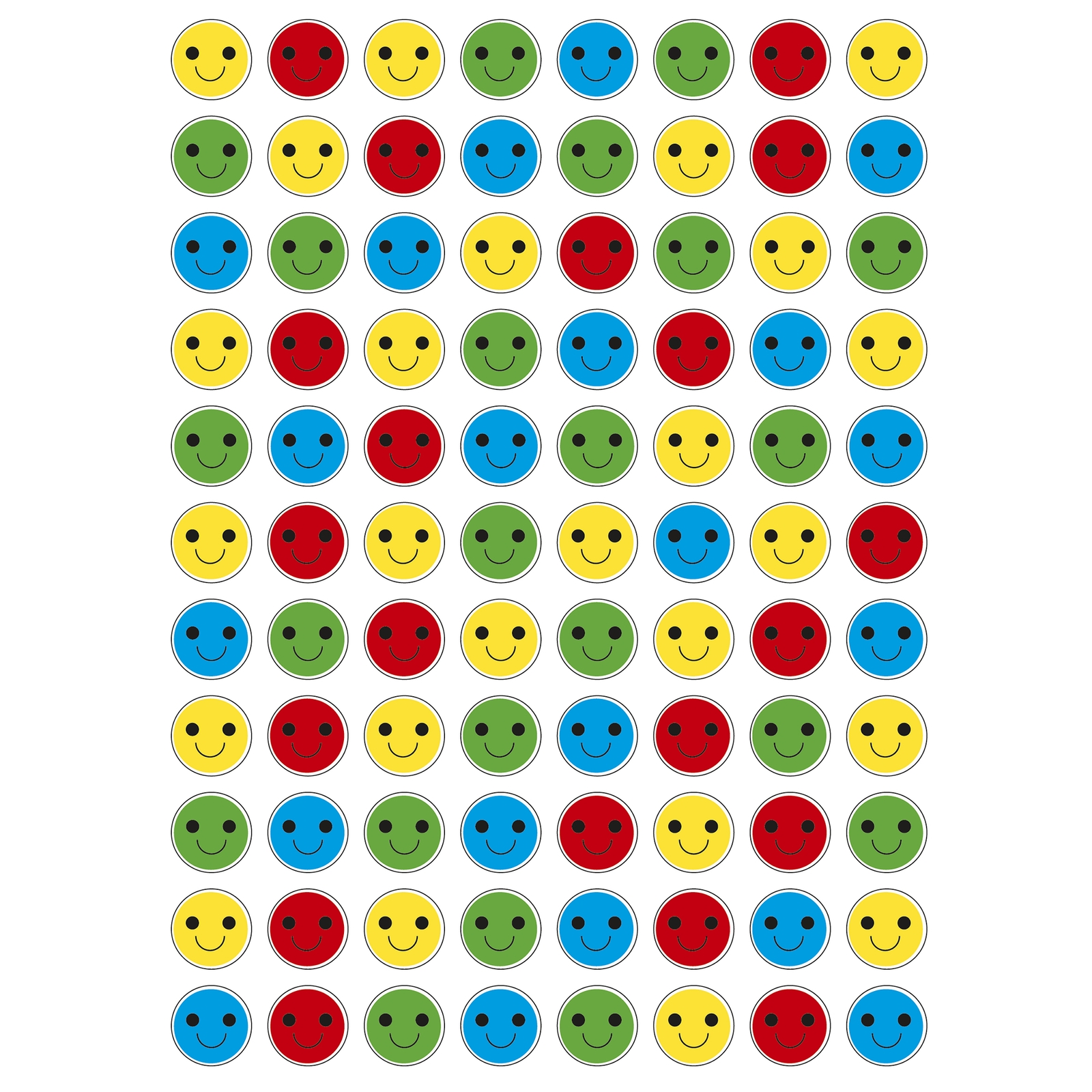 Smiley Face Stickers 15mm