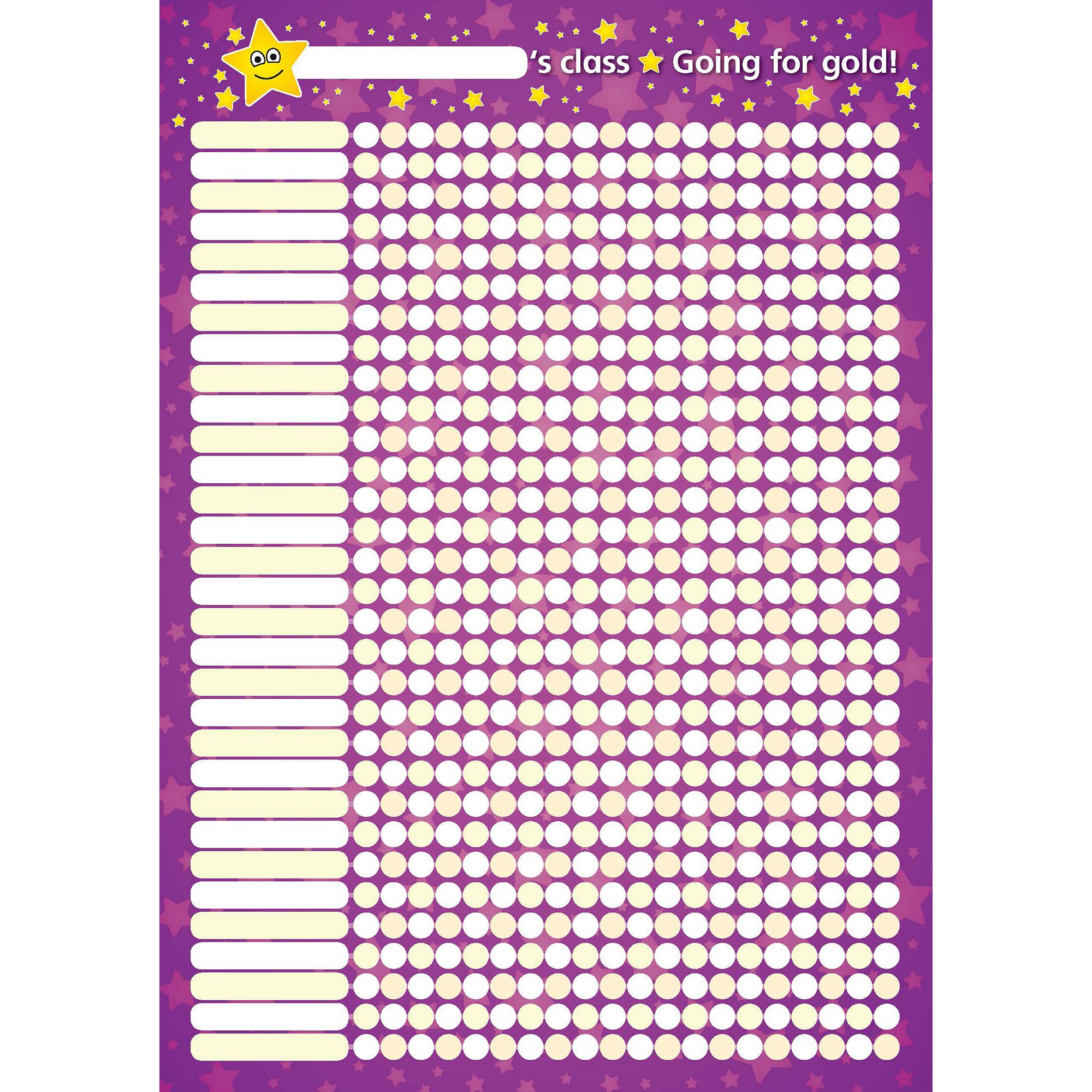 Classroom Sticker Reward Chart