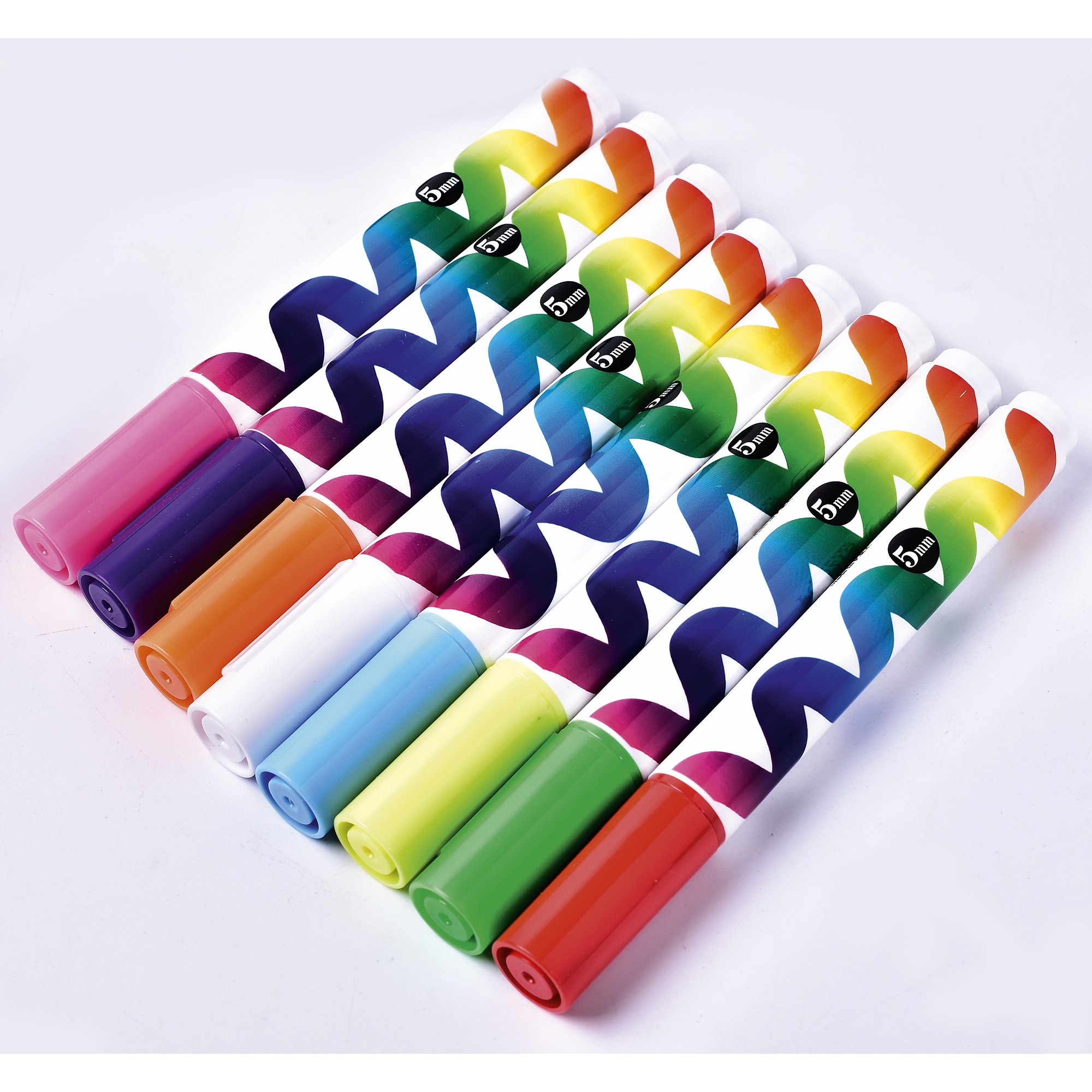 5mm Tip Flourescent Markers (pack 8)