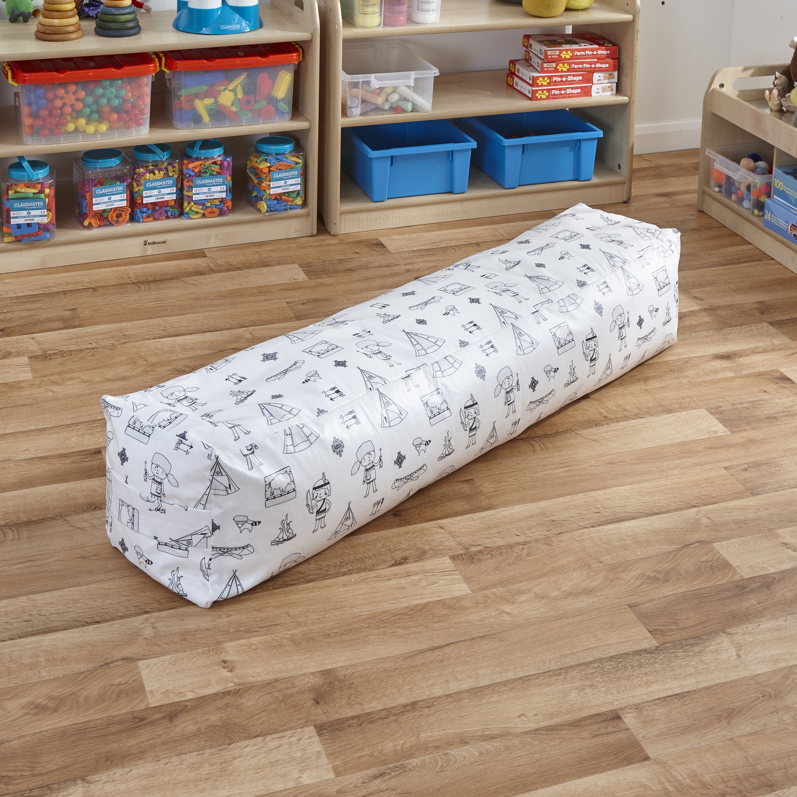 Welcome To My Tribe Wipe Clean Coated 4 Seater Beanbag Bench