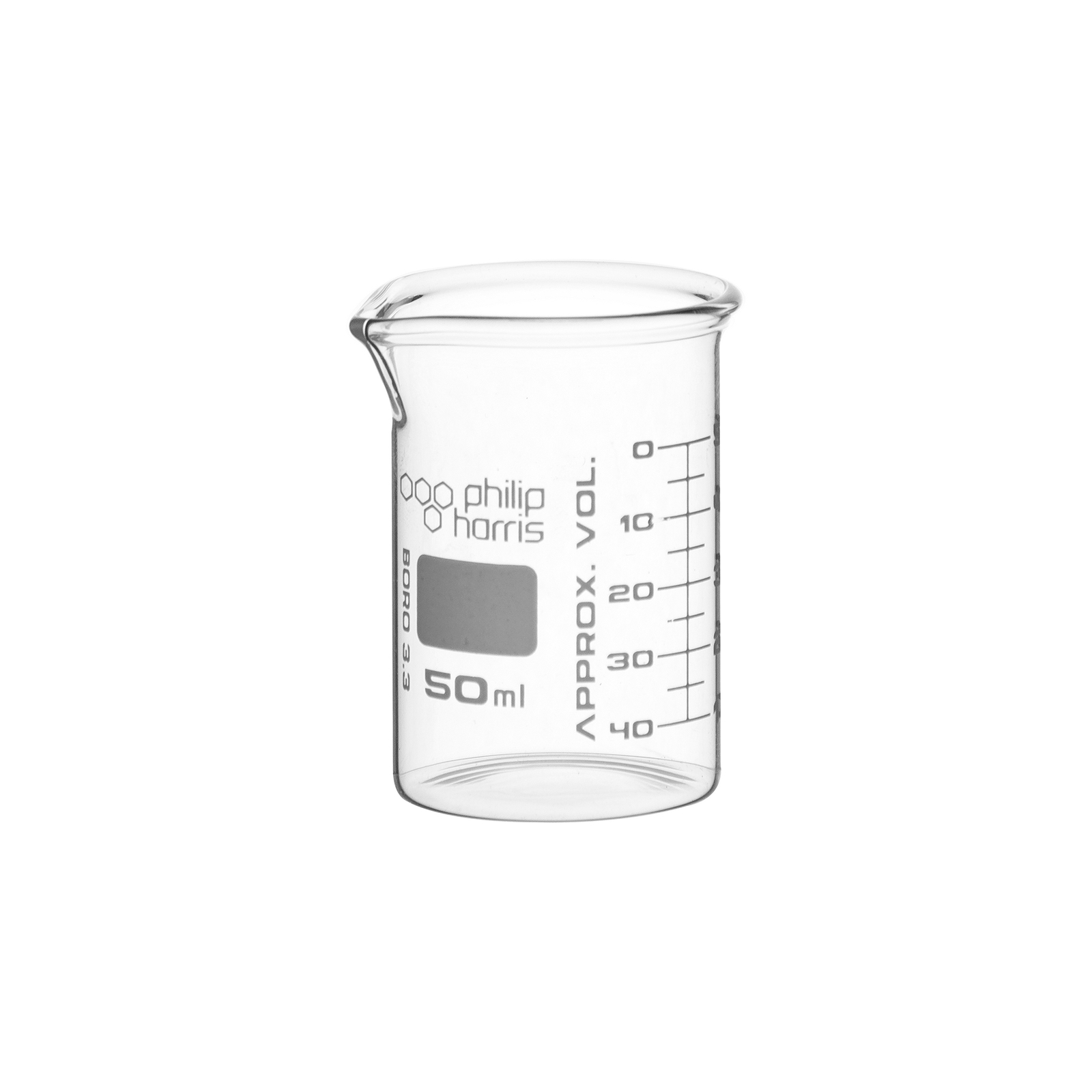 Philip Harris Glass Beaker, Squat Form - 25ml - Pack of 12