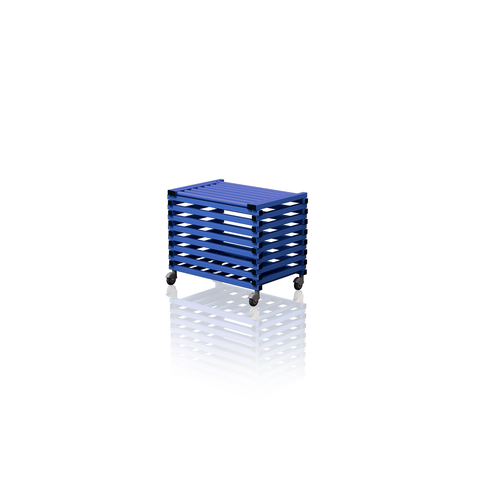 Equipment Trolley With Top Cover Blue