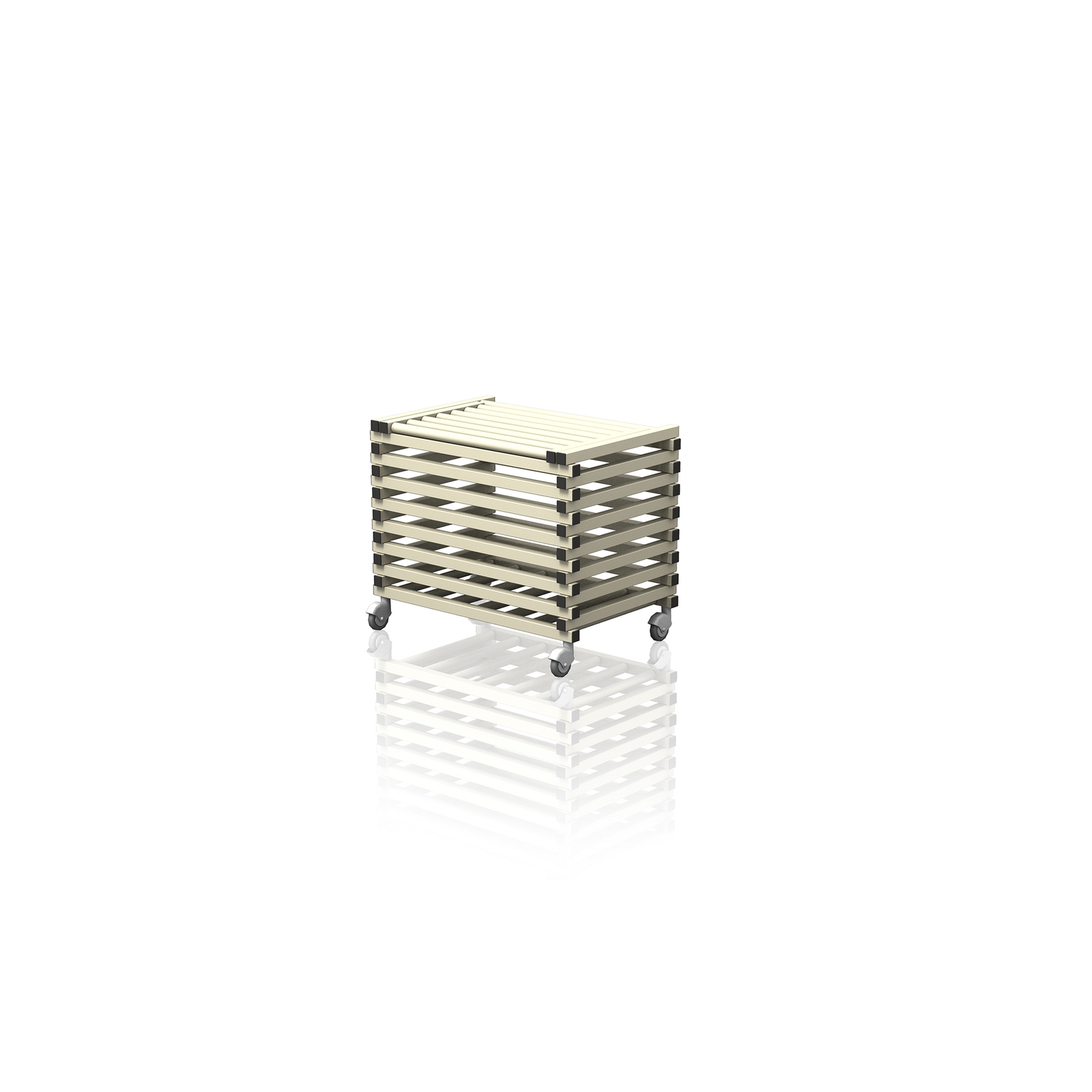 Equipment Trolley With Top Cover Cream