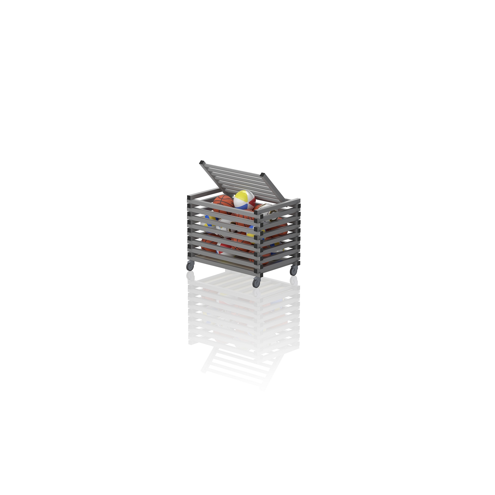 Equipment Trolley With Top Cover Grey