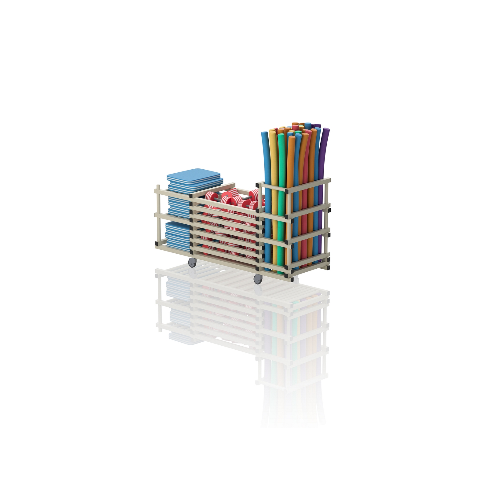 Multipurpose Storage Trolley Cream