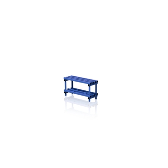 Bench With Bottom Shelf Small Blue Findel International