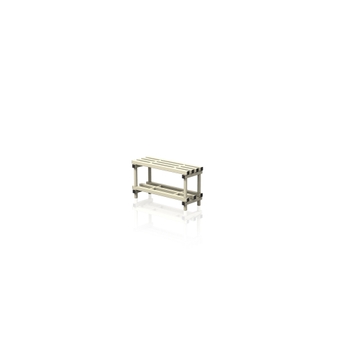 Bench With Bottom Shelf Small Cream Findel International