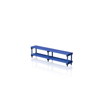 Bench With Bottom Shelf Large Blue Findel International