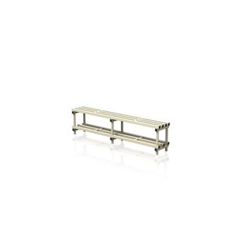 Bench With Bottom Shelf Large Cream Findel International