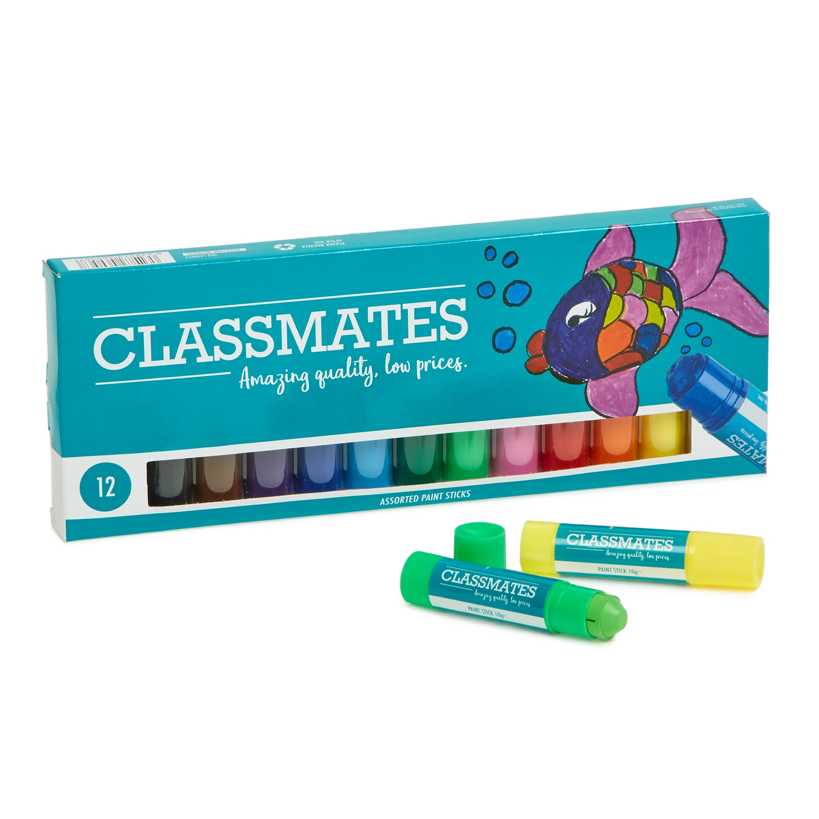 Classmates Paint Sticks - Assorted - Pack of 12