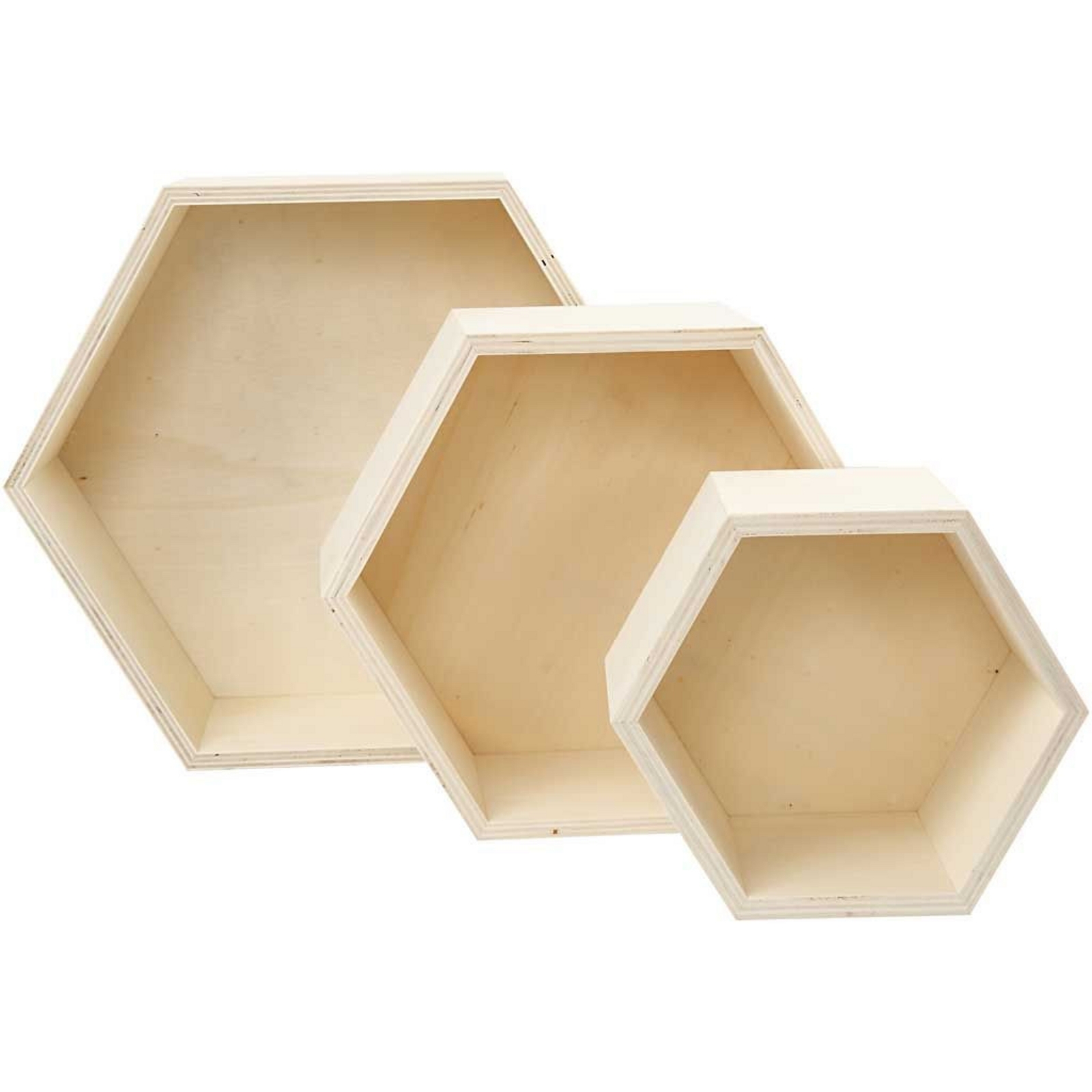 Hexagonal Storage Boxes - Pack x 3