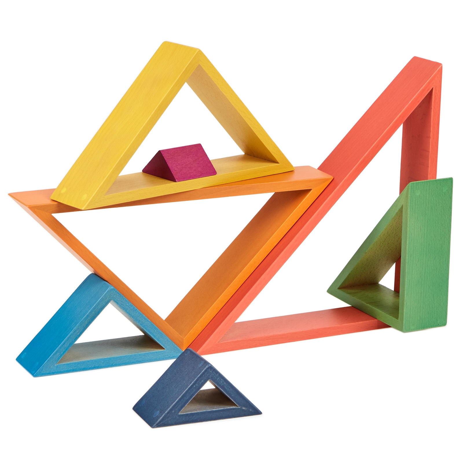 TickiT Rainbow Architect Triangles - Assorted - Pack of 7