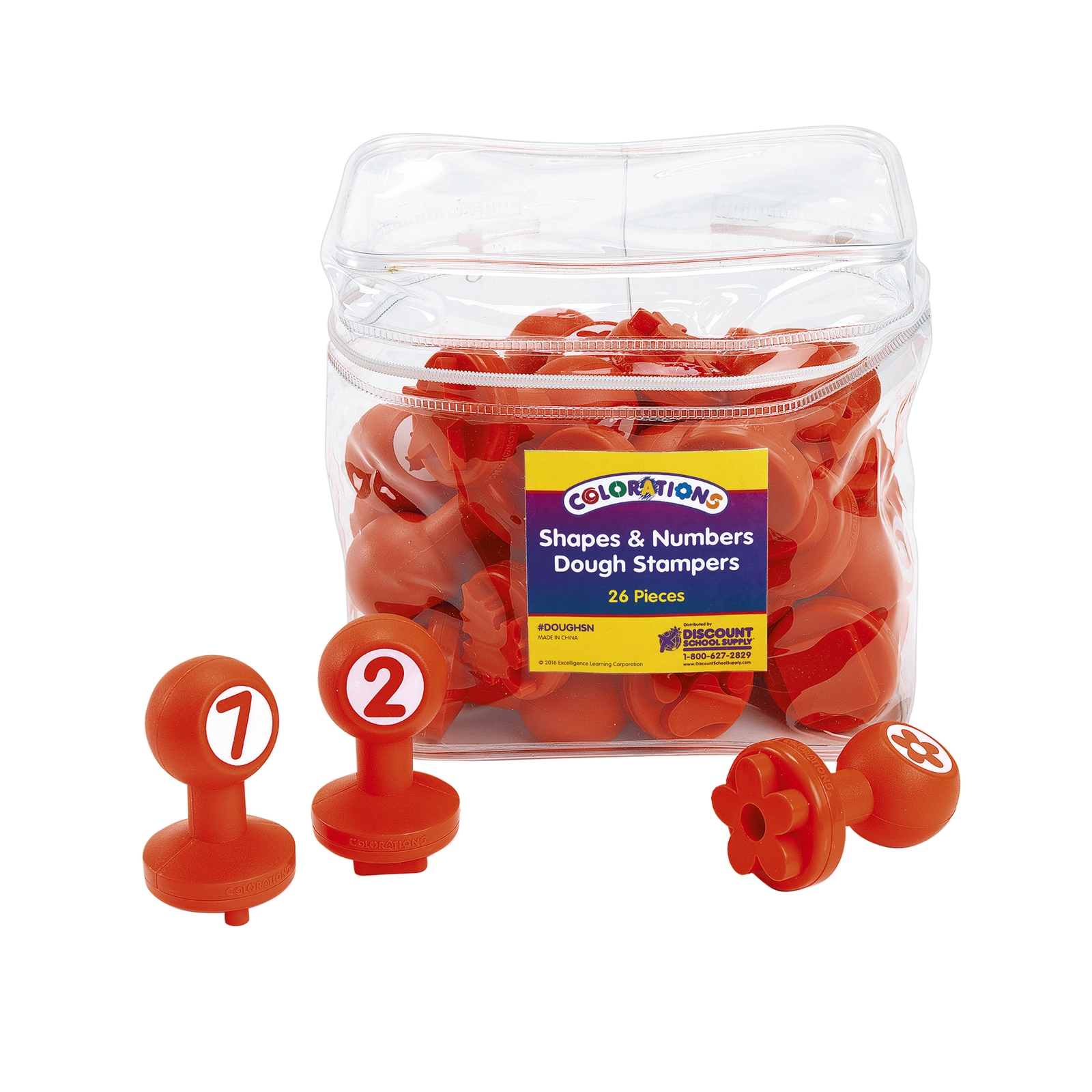 Shapes & Numbers Dough Stampers - Approx. 3cm - Assorted - Pack of 26