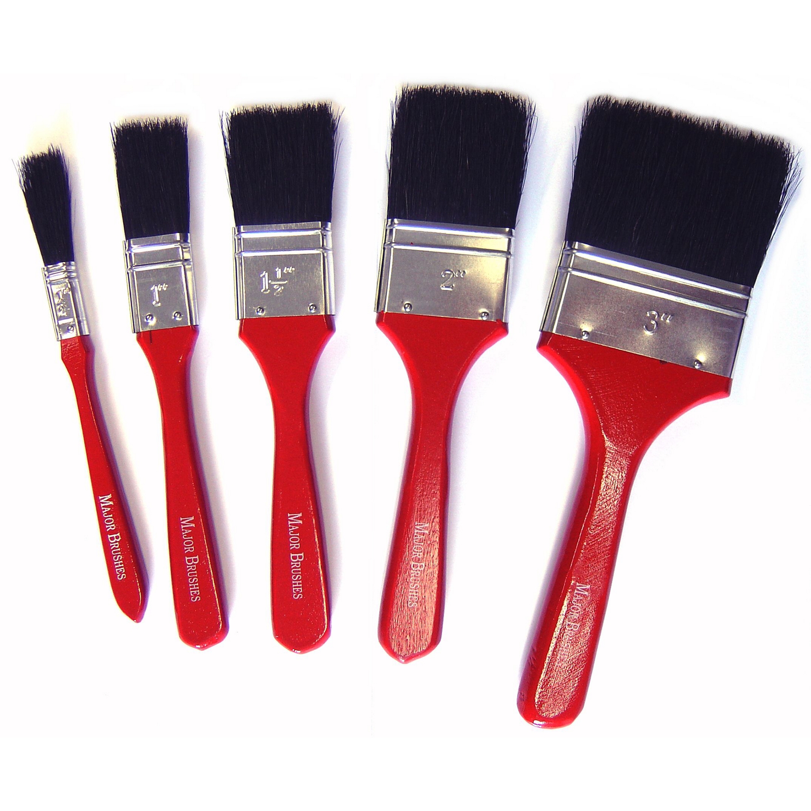 Large Area Varnish Brushes - Assorted - Pack of 5
