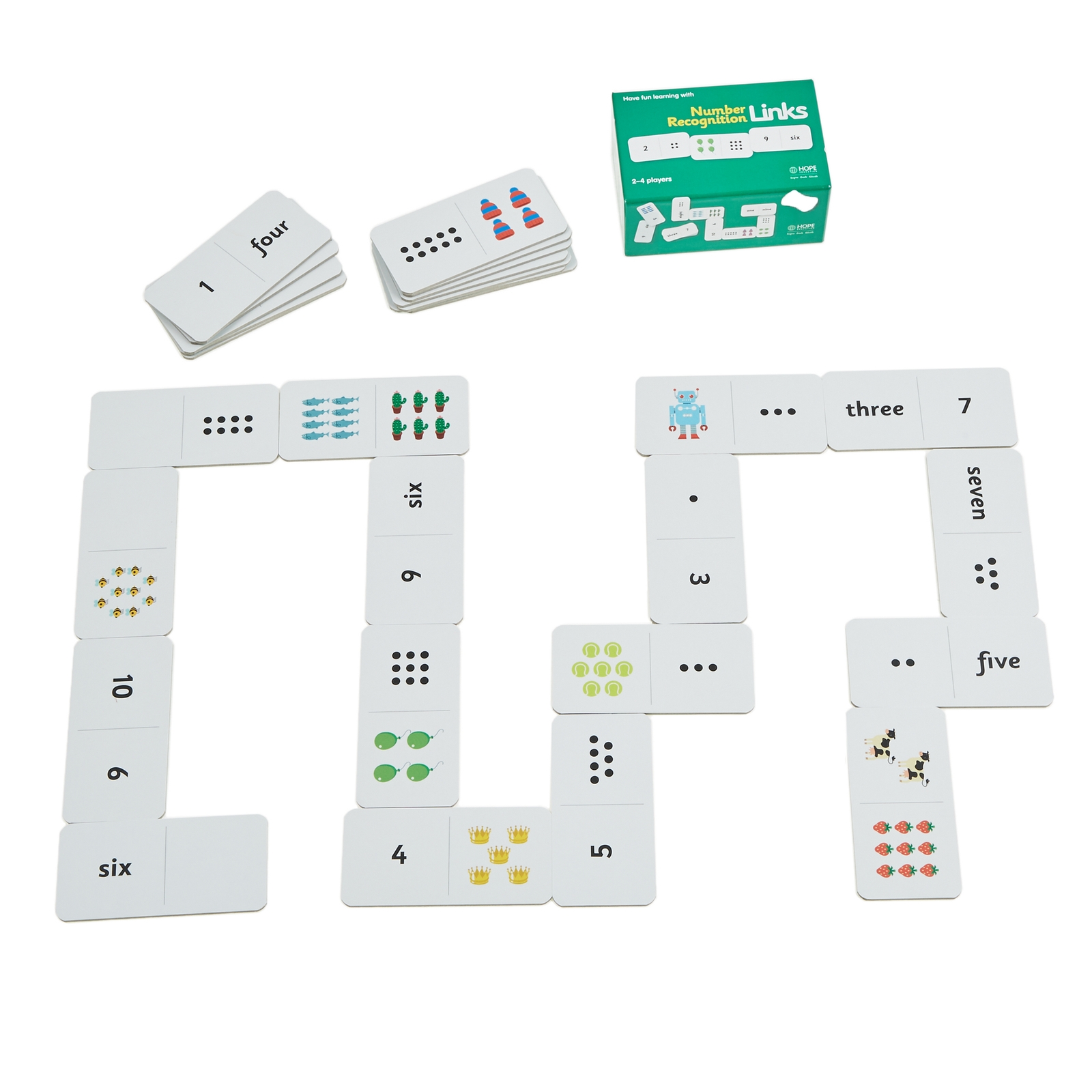 Number Recognition Domino Links Game - Each