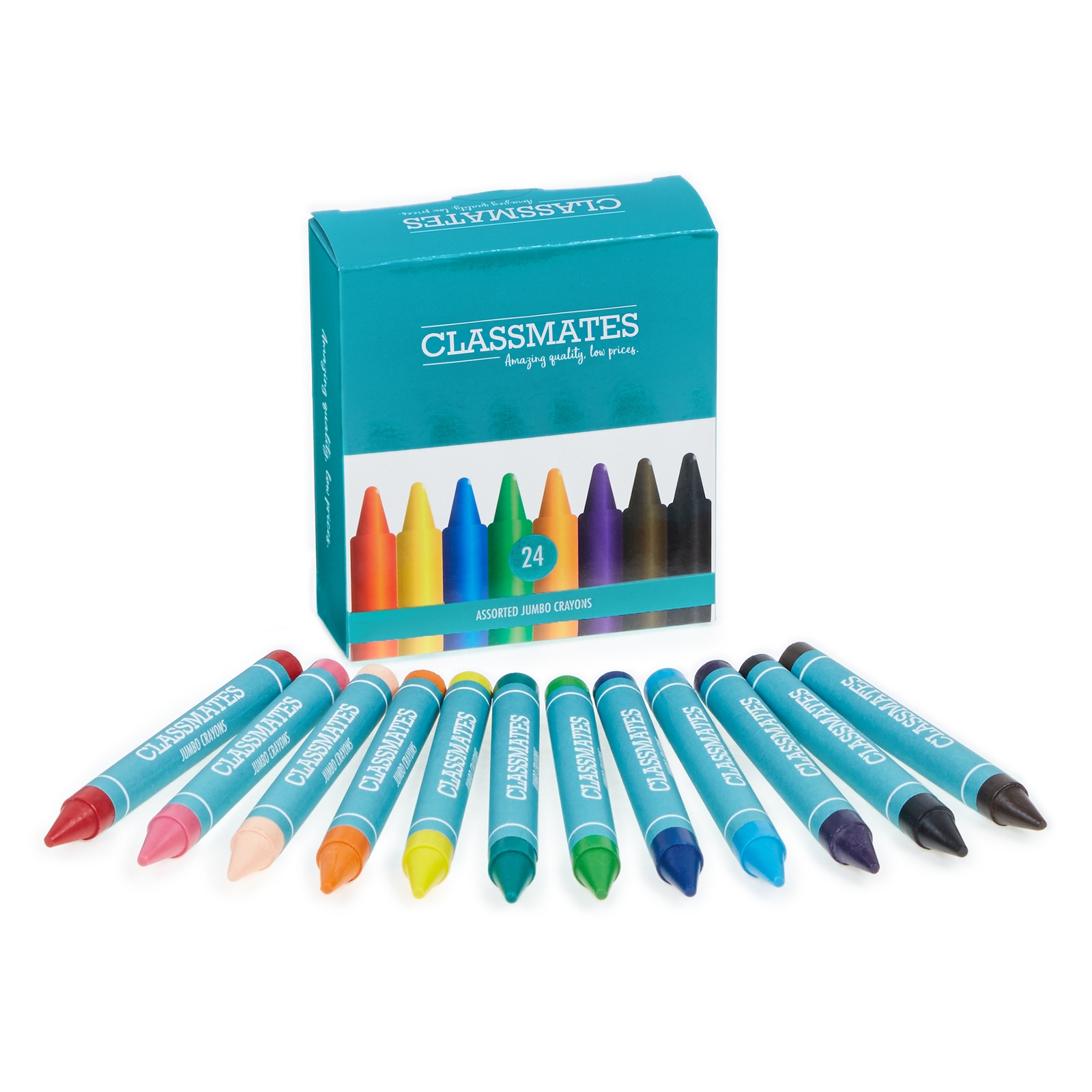 Classmates Jumbo Crayons - Assorted - Pack of  24